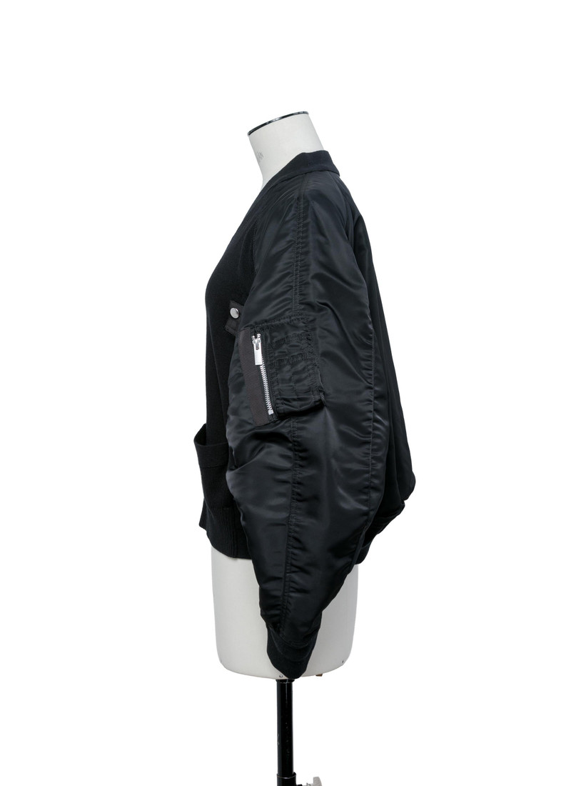 sacai Nylon Twill x Knit Cardigan outlook