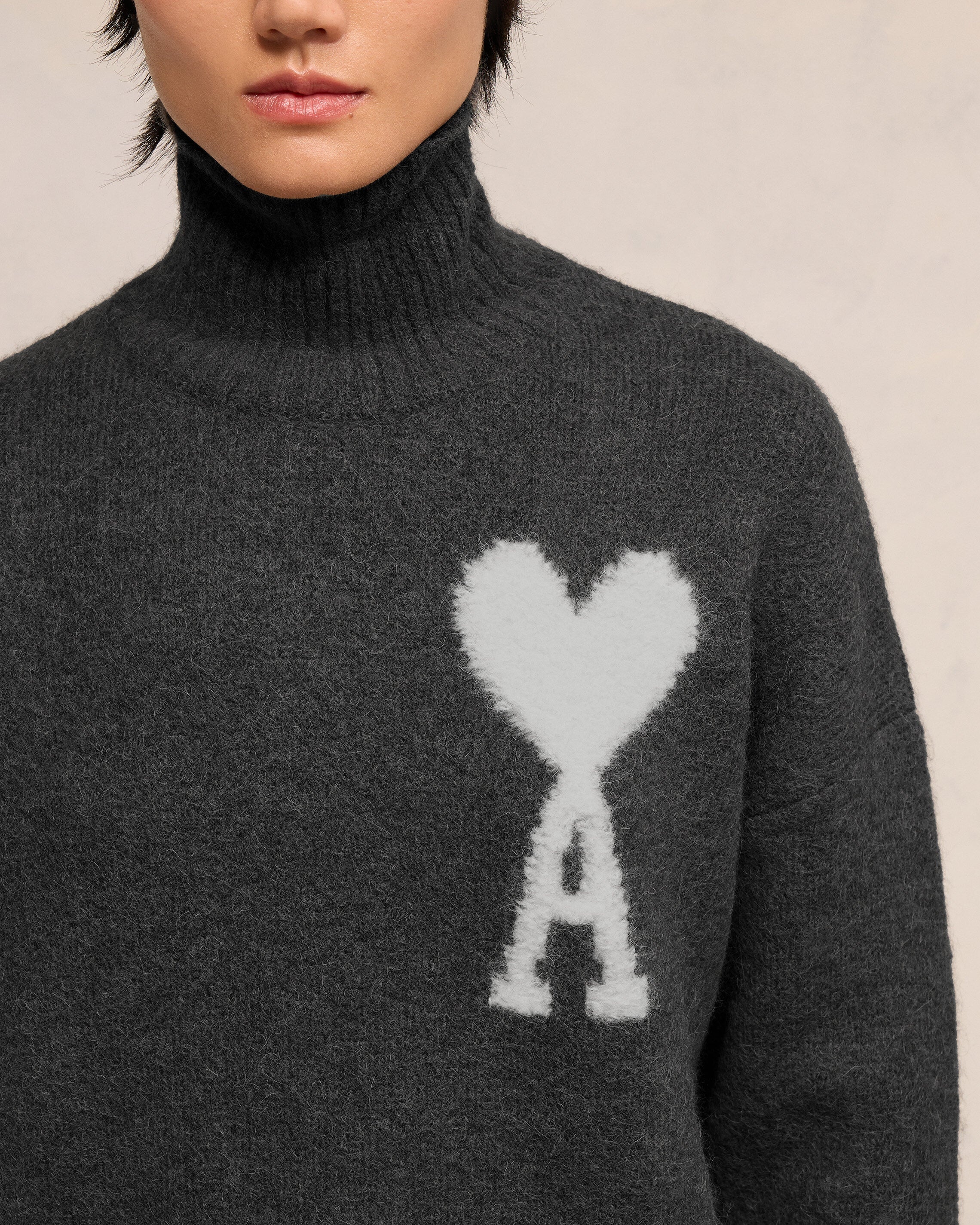 OFF-WHITE AMI DE COEUR FUNNEL NECK SWEATER - 4