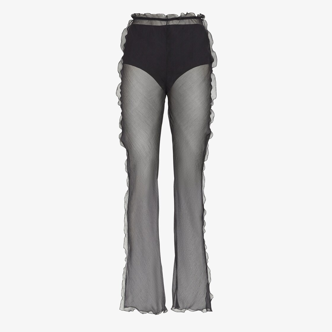 Black chiffon pants - 1