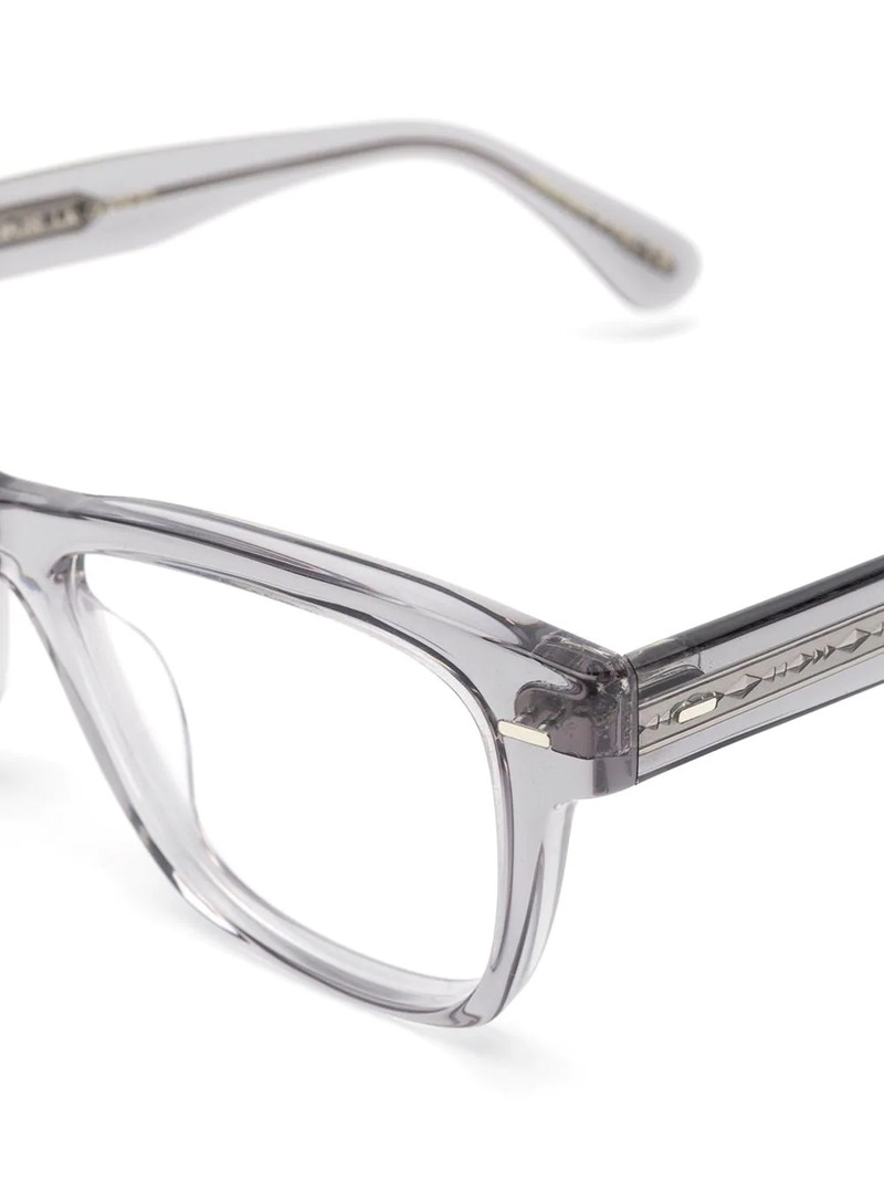 square transparent-frame glasses 3