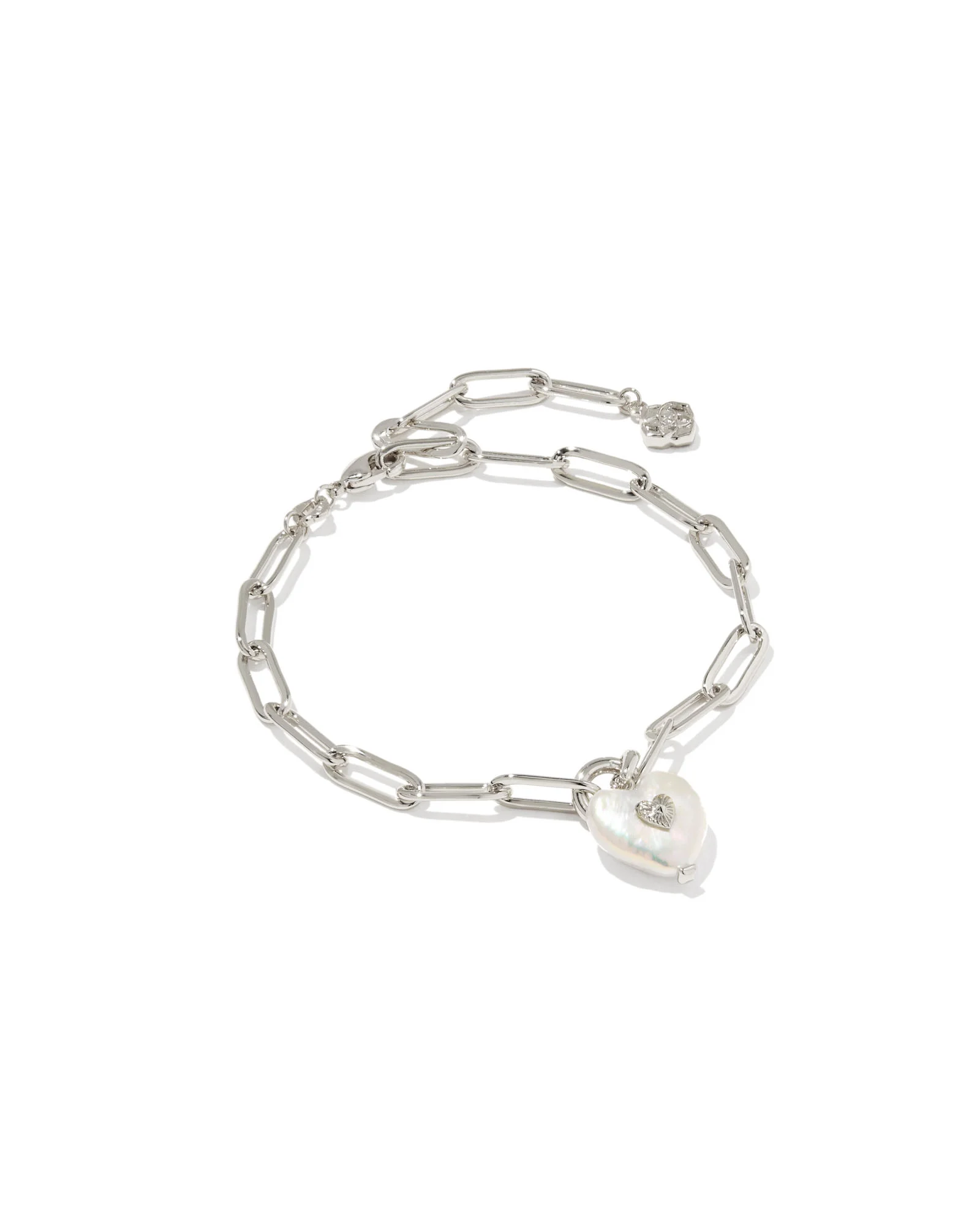 Sasha Heart Silver Delicate Chain Bracelet - 1
