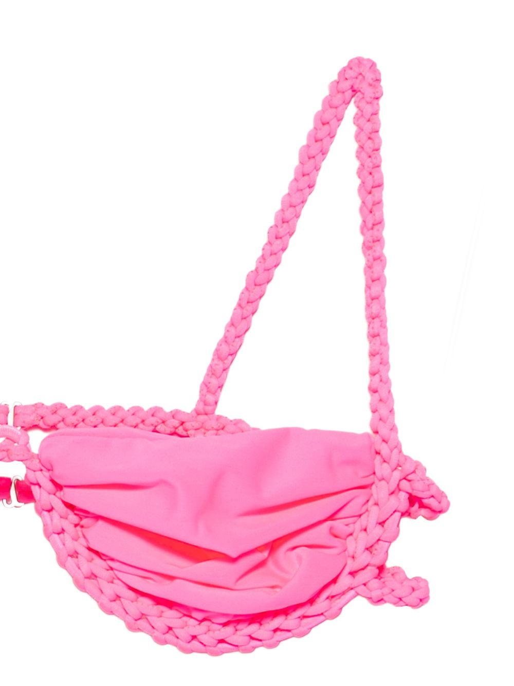 braided-trim bikini top - 3