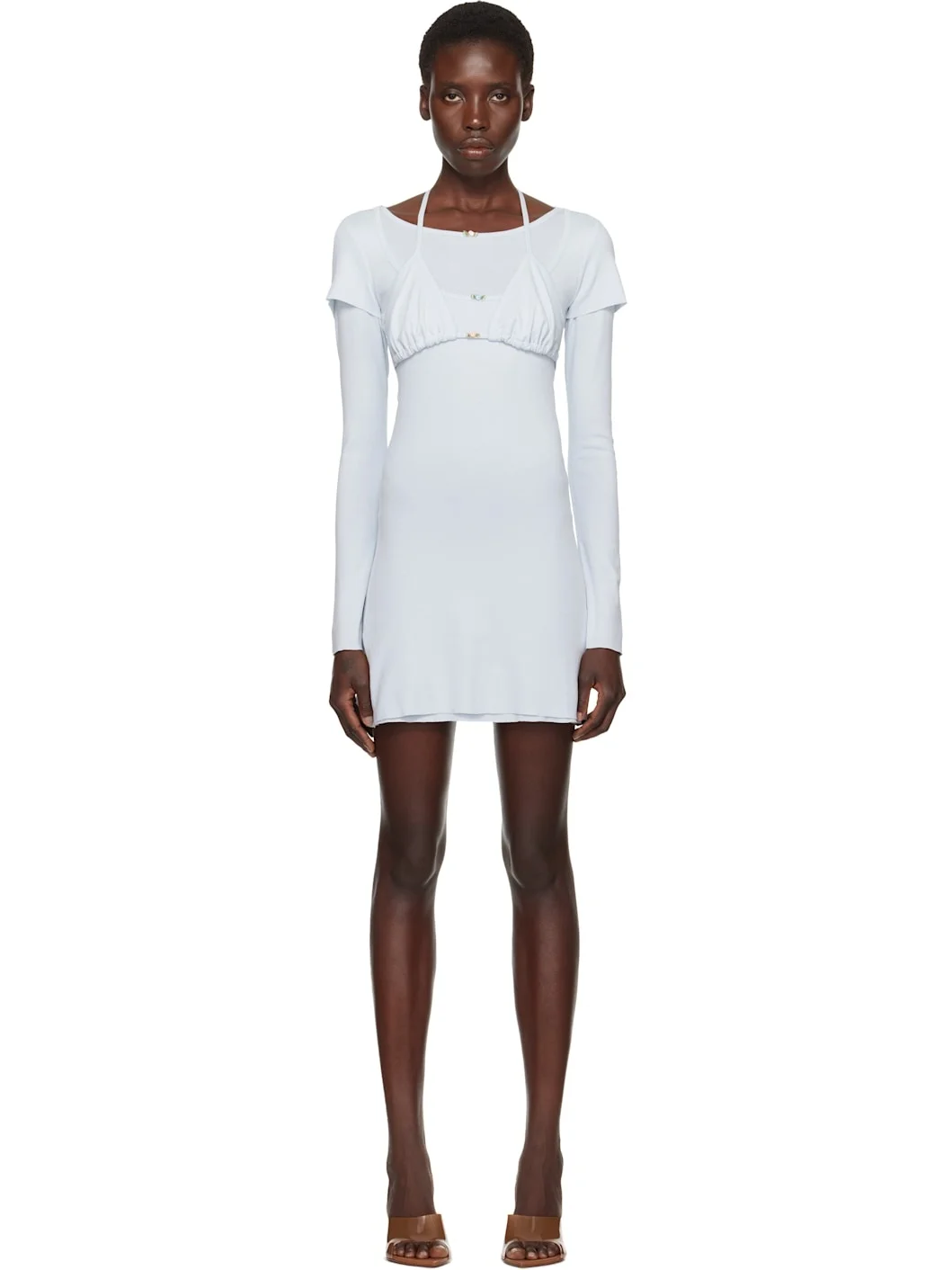 Blue Overlayered Dress Set - 1