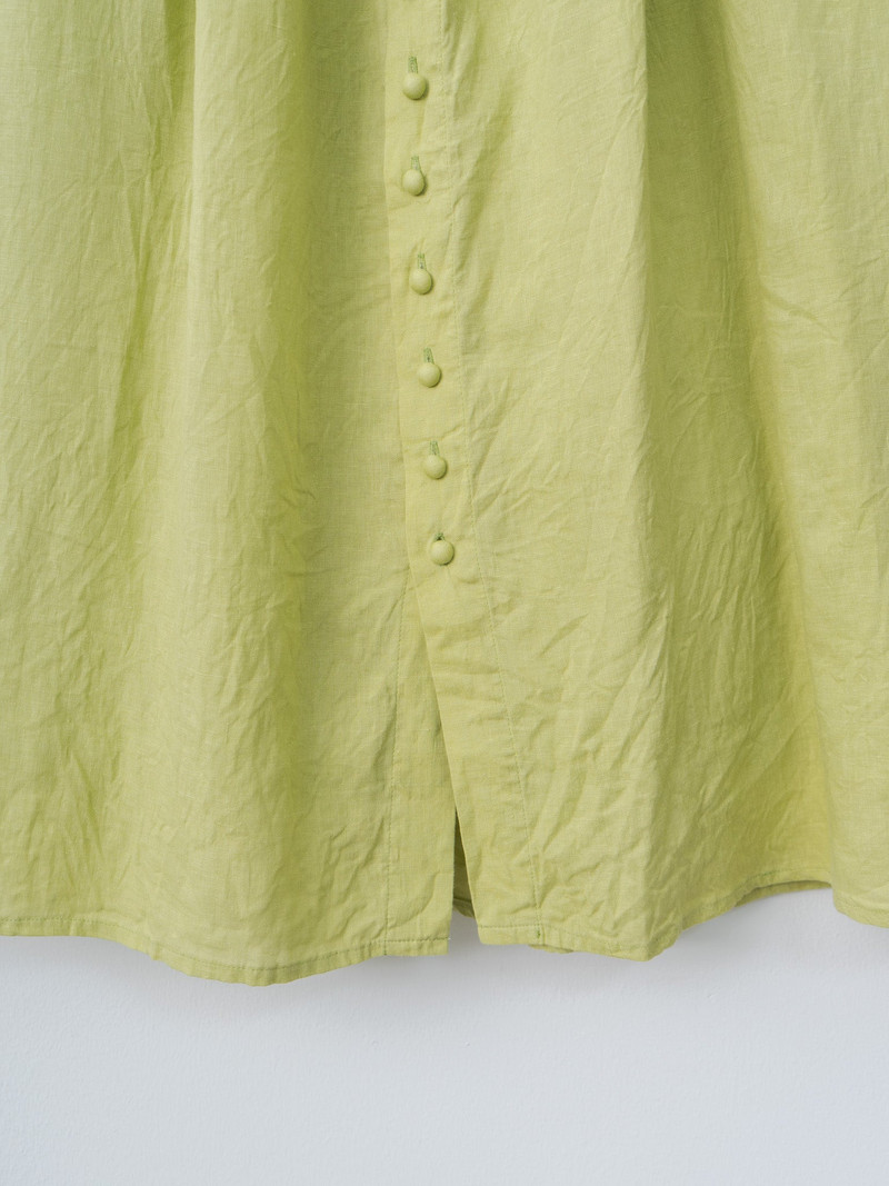 French Linen Skirt - Pistachio 5