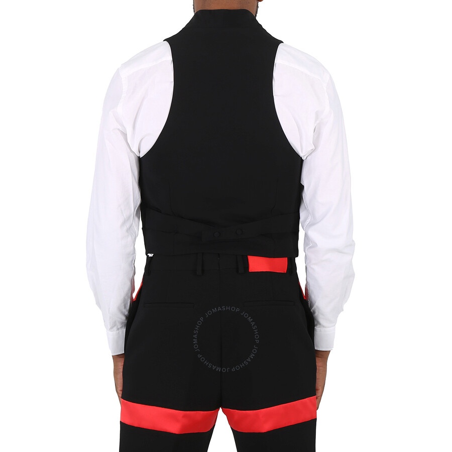 Ferragamo Double Breasted Slim Fit Waistcoat In Black - 6