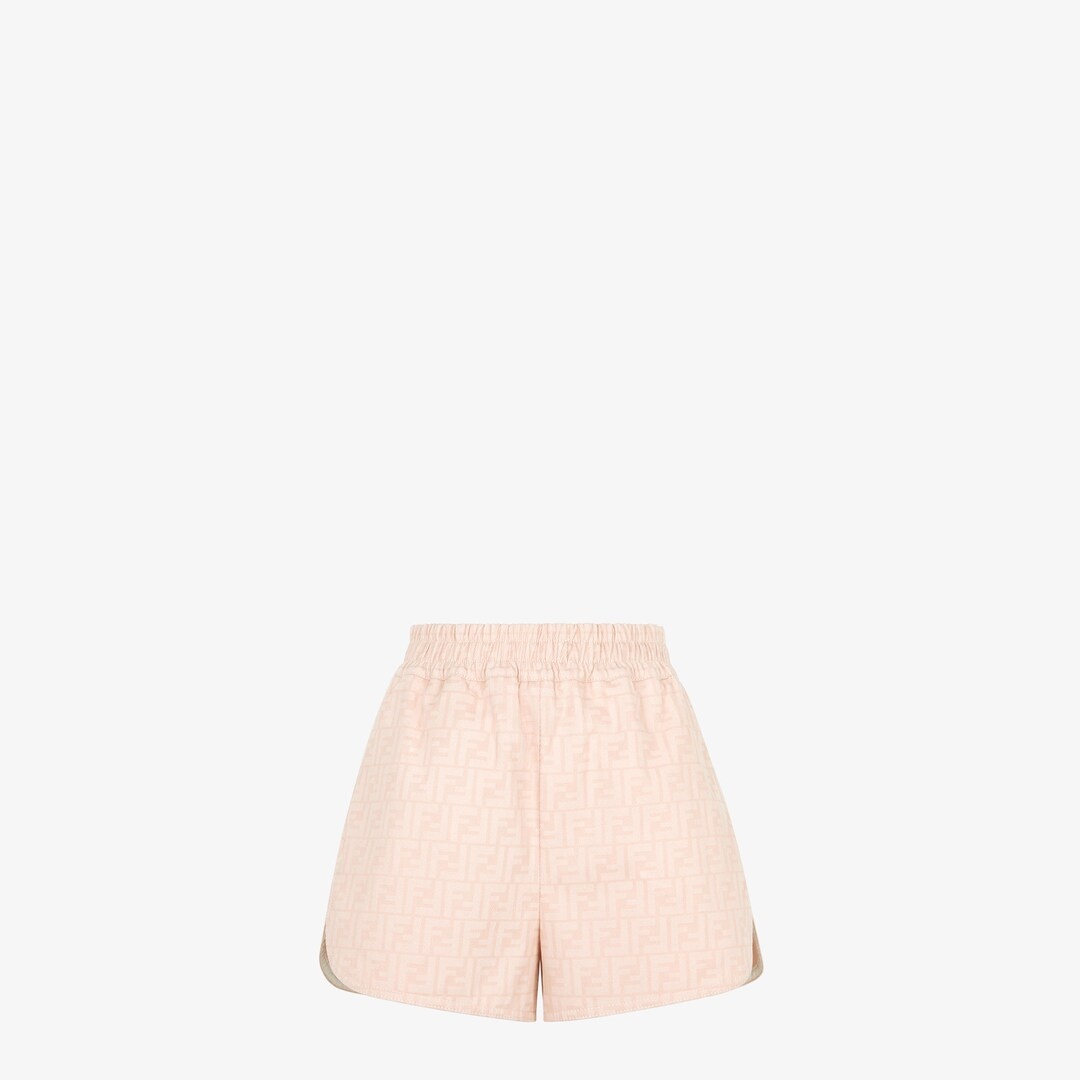 Pink denim shorts - 1