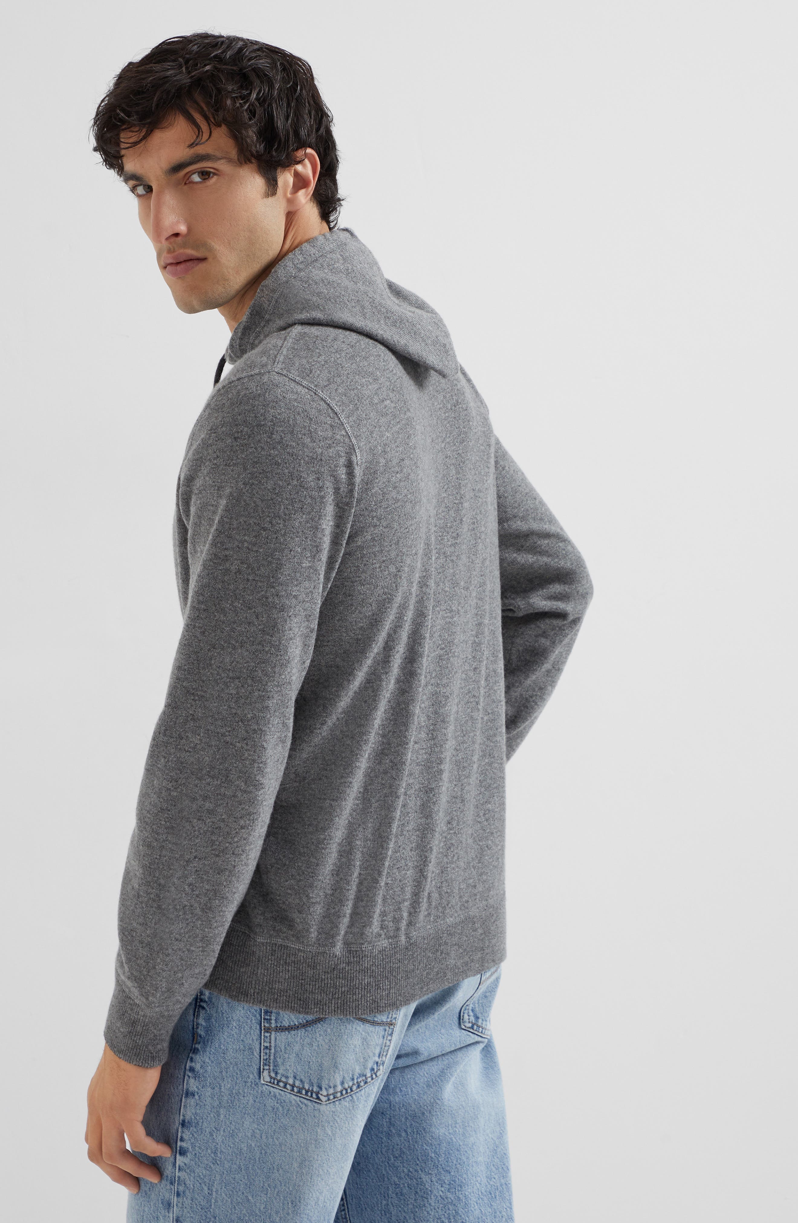 Brunello Cucinelli Sweatshirt-style cardigan in Dark Grey at Nordstrom - 3
