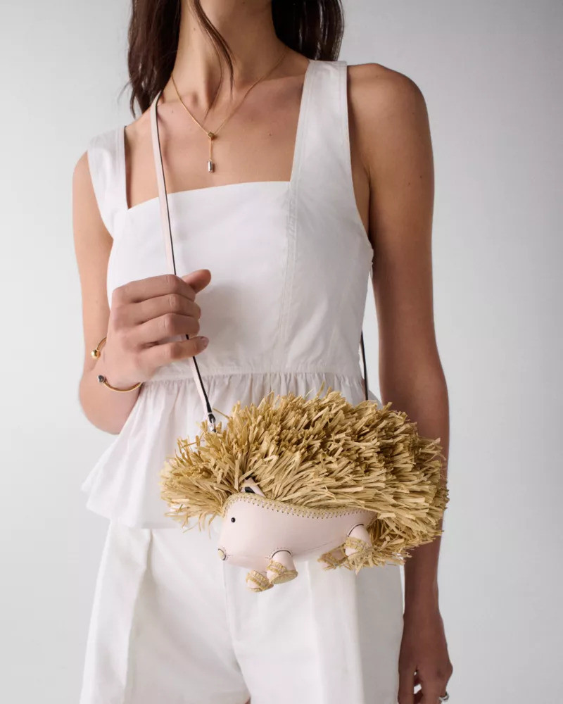 kate spade Critters Raffia Stevie Hedgehog Mini Bag outlook