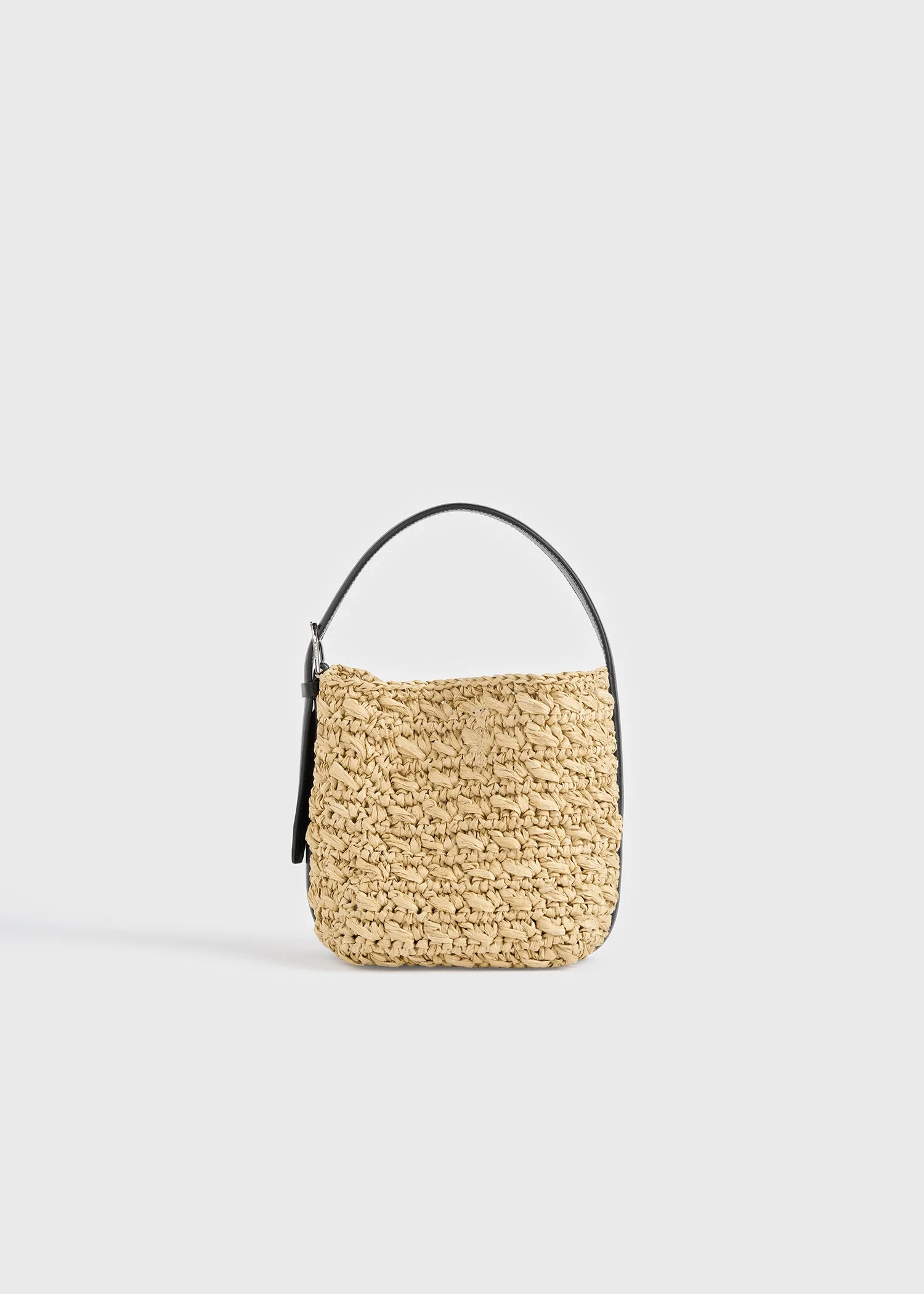 Small belted paper raffia tote natural - 1