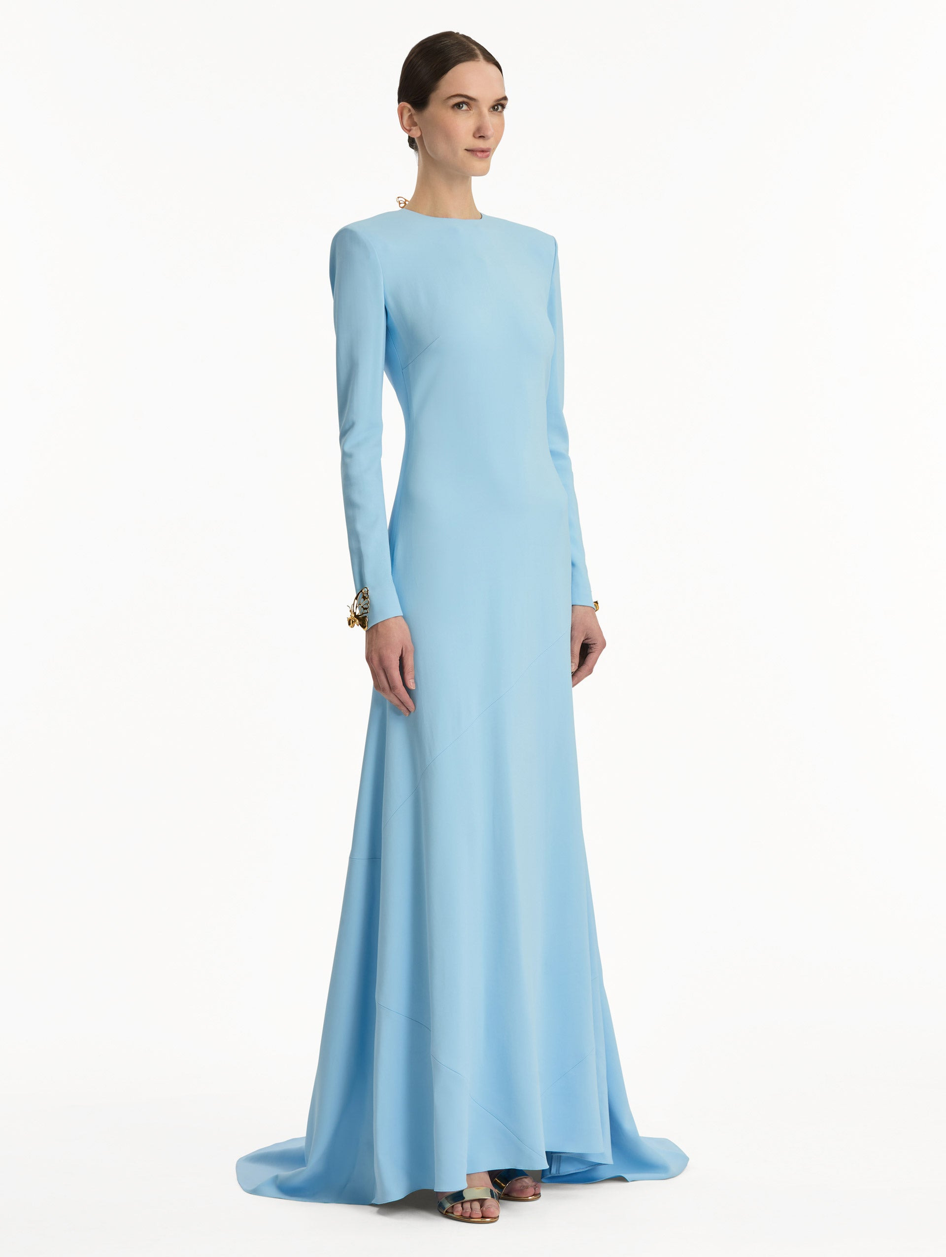 BUTTERFLY-DETAILED KEYHOLE GOWN - 4