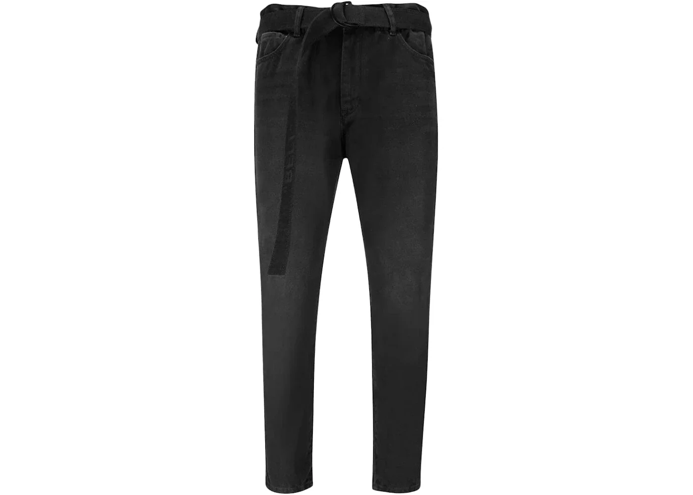 OFF-WHITE Low Crotch Slim Fit Denim Jeans Black/Black - 1