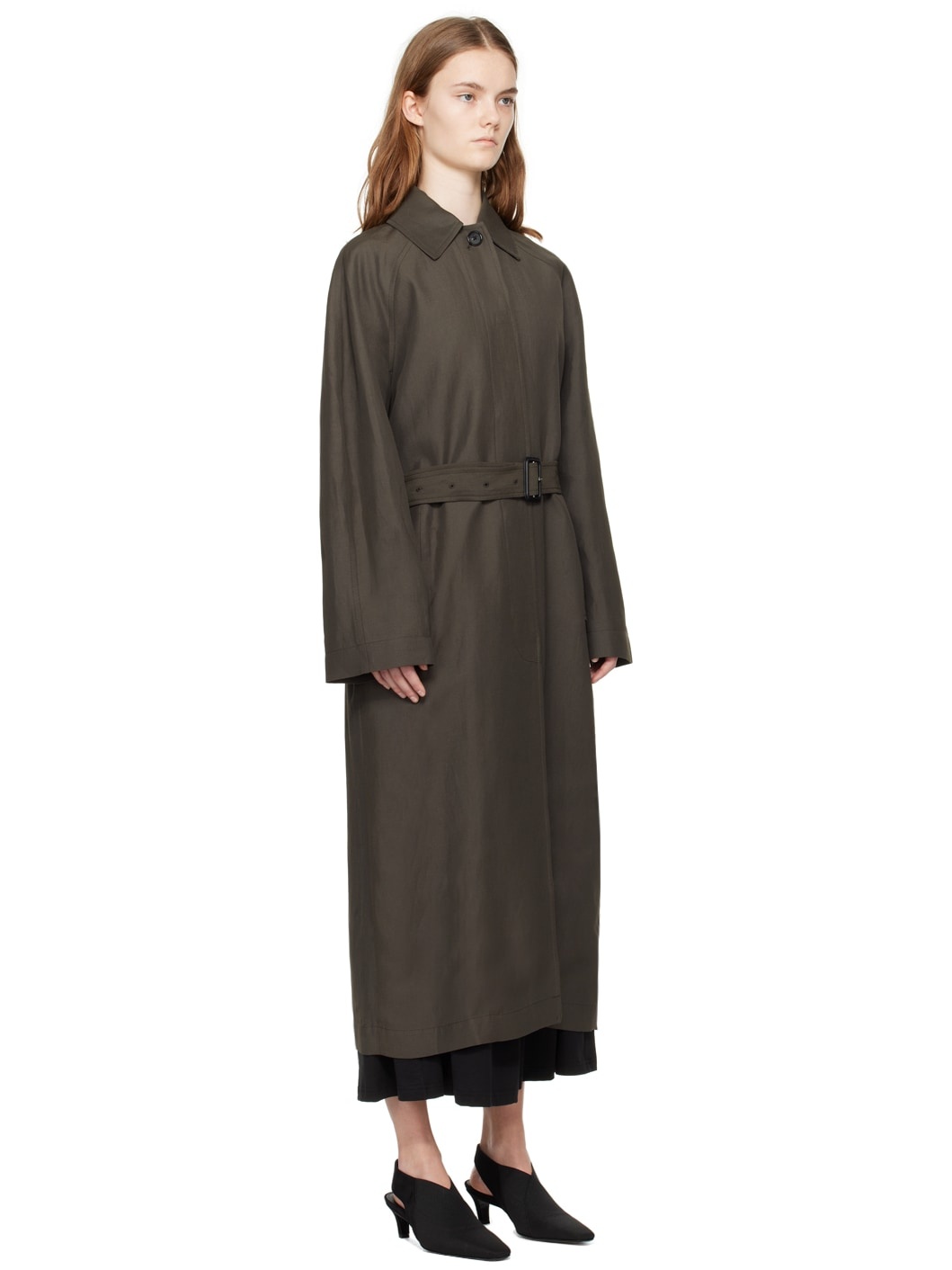 Brown Minimalist Coat - 2