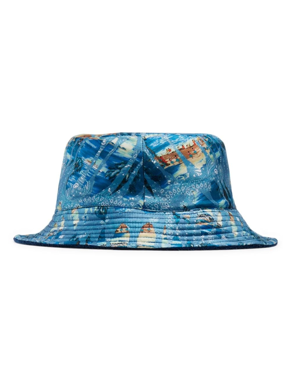 logo-embroidered bandana-print bucket hat - 2