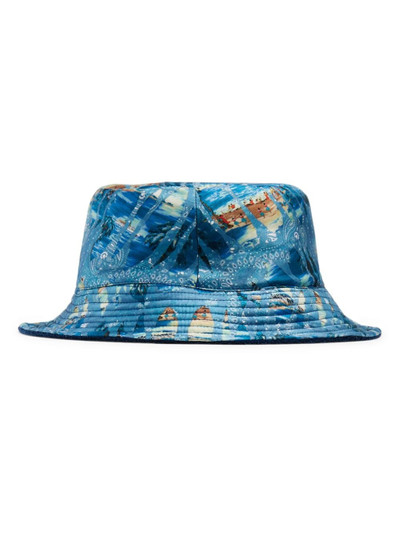 AMIRI logo-embroidered bandana-print bucket hat outlook