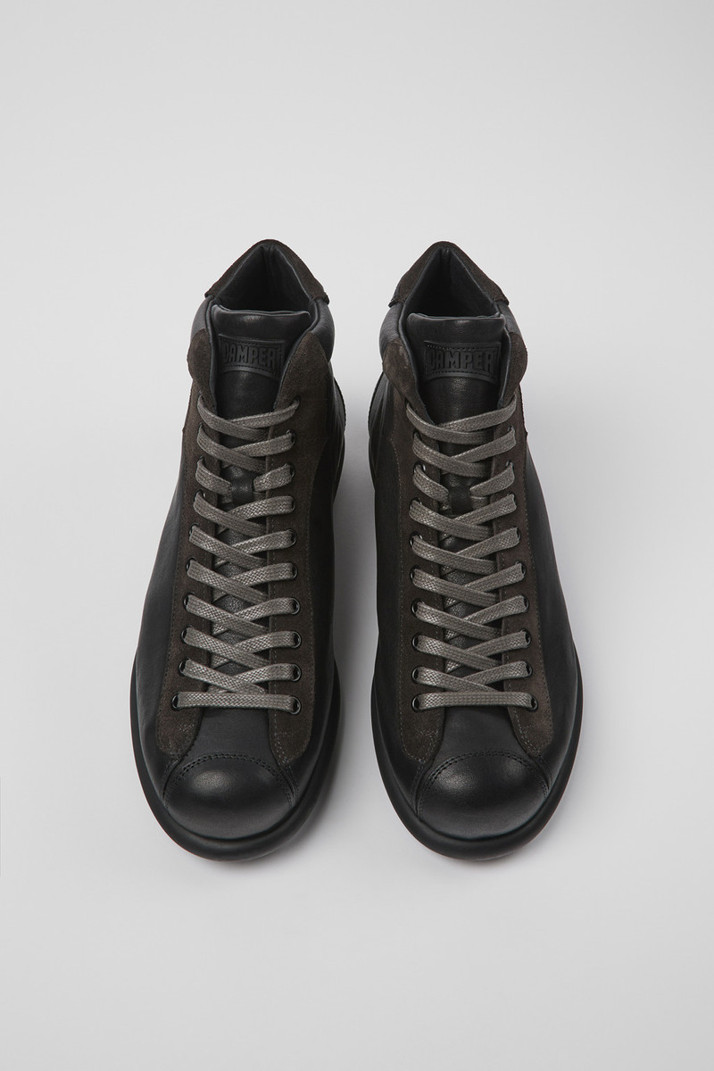 Multicolor Vegetable Tanned Leather Ankle Boots for Men. 4