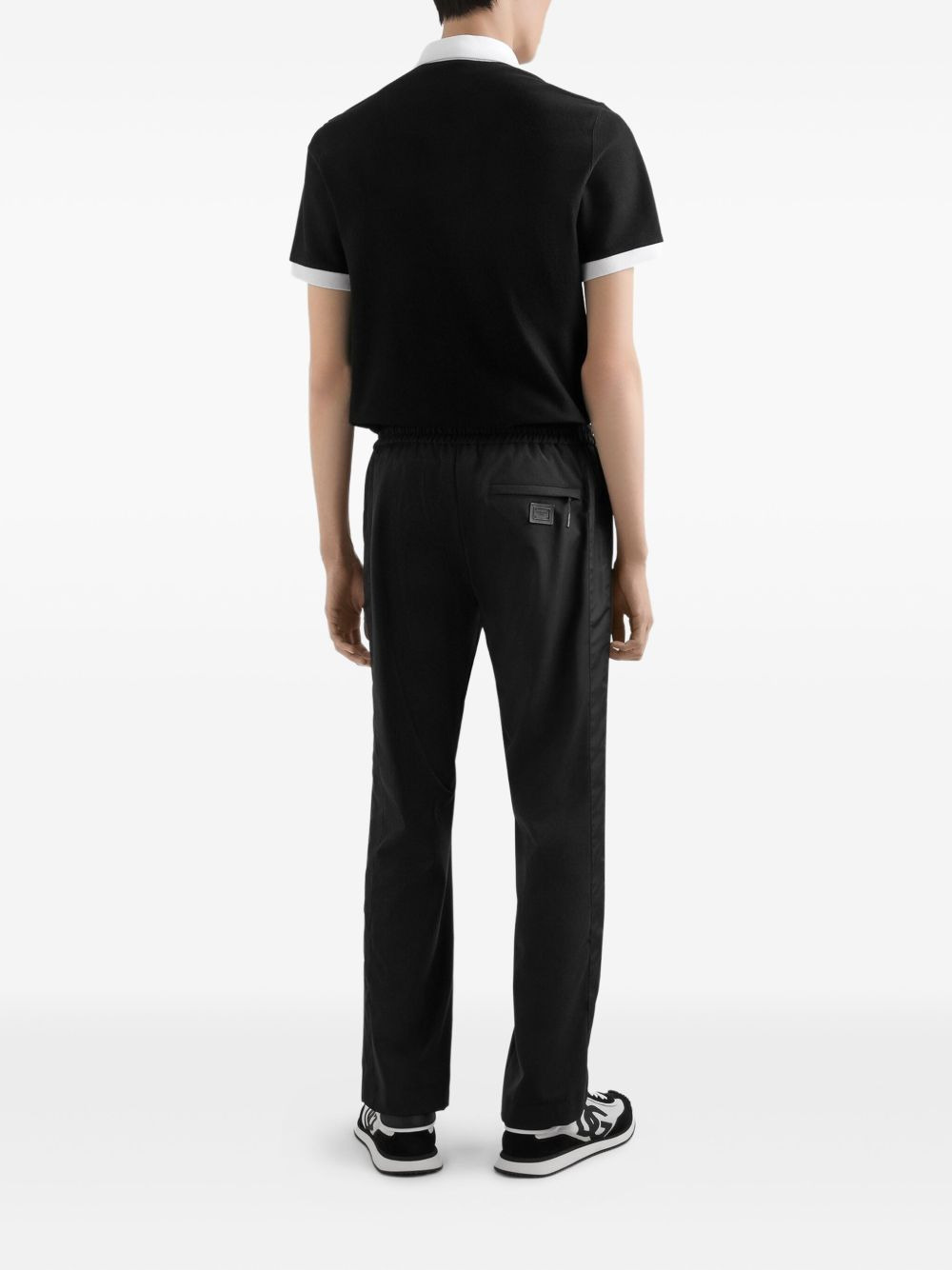 drawstring straight-leg trousers - 3