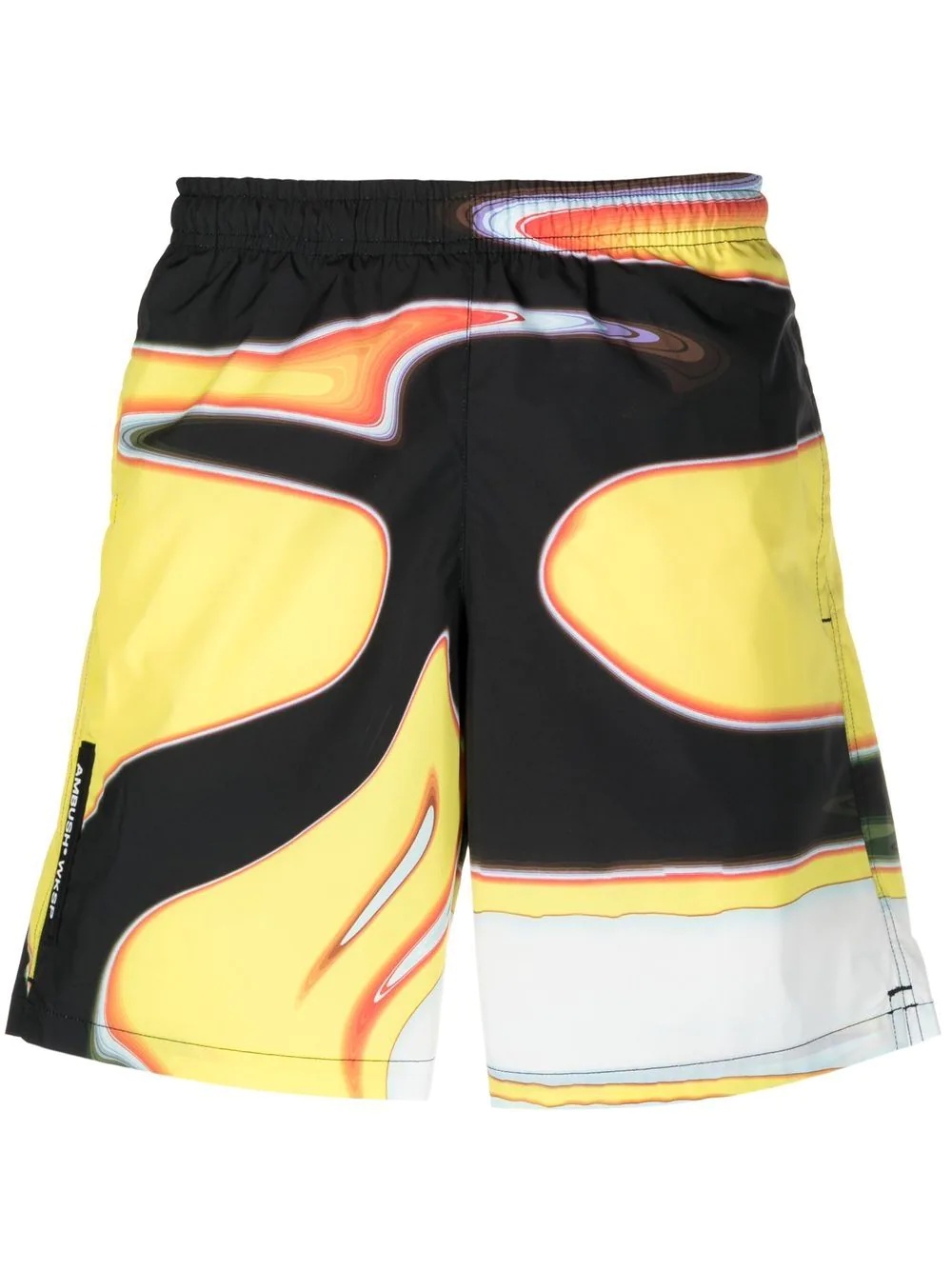 WKSP abstract-print swimming shorts - 1