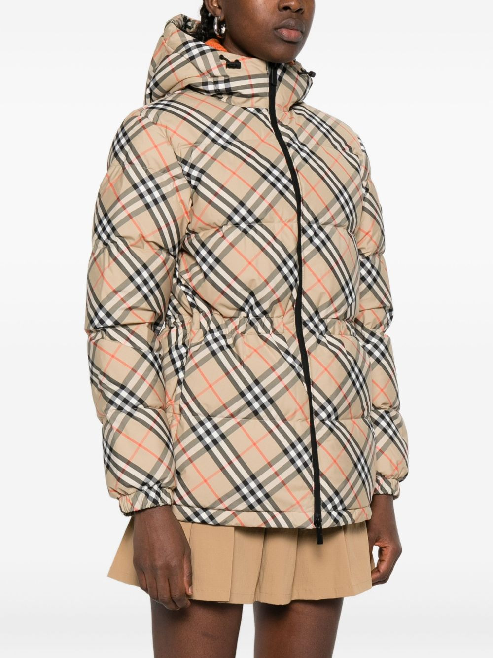 Vintage Check pattern puffer jacket - 3