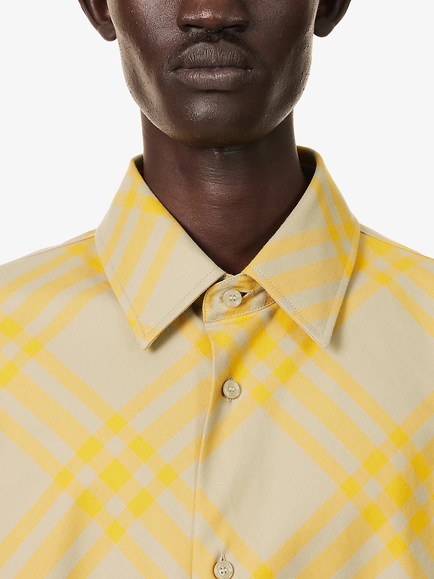 Checked-pattern regular-fit cotton shirt - 5