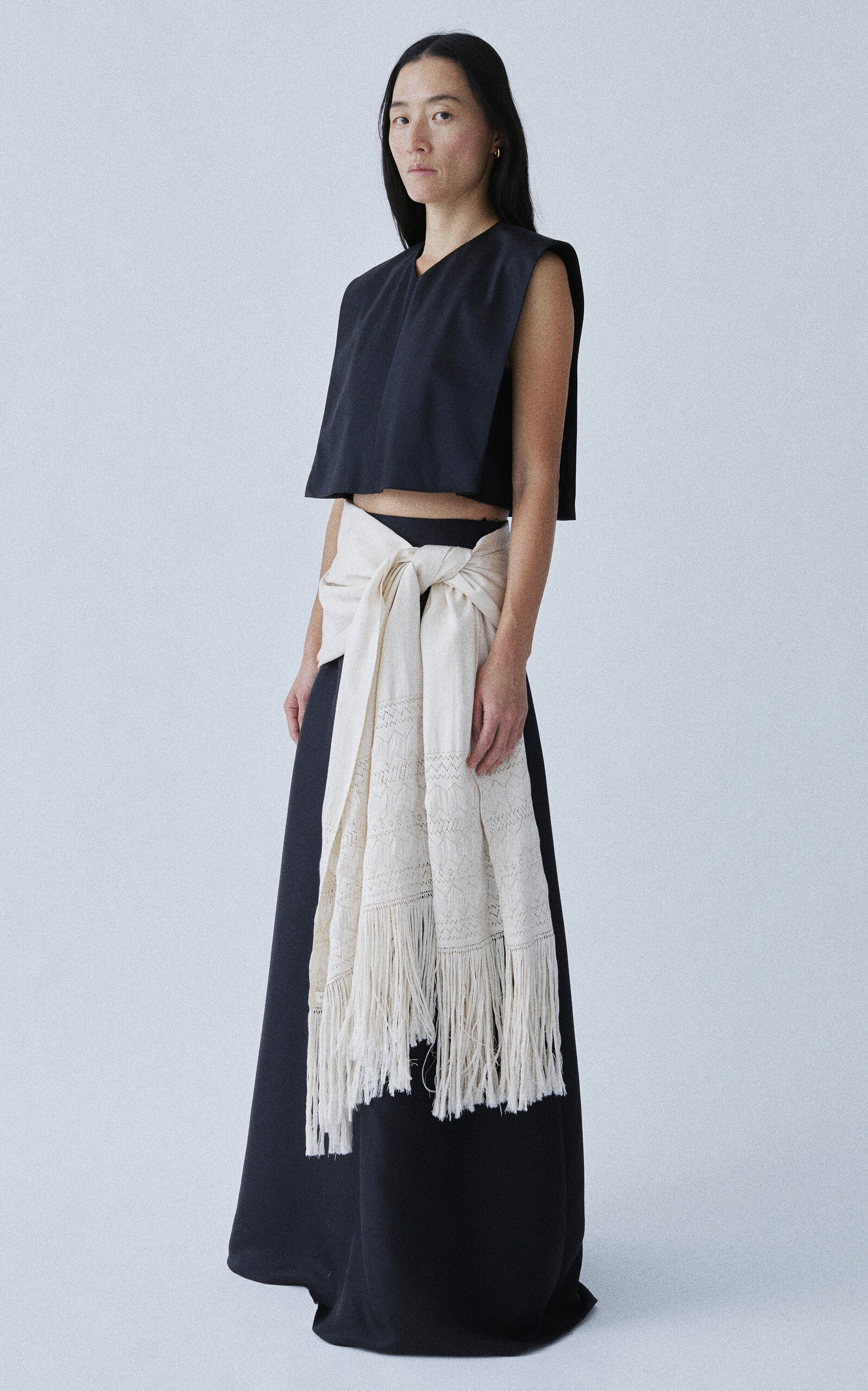 Gemma Cropped Silk Top black - 3