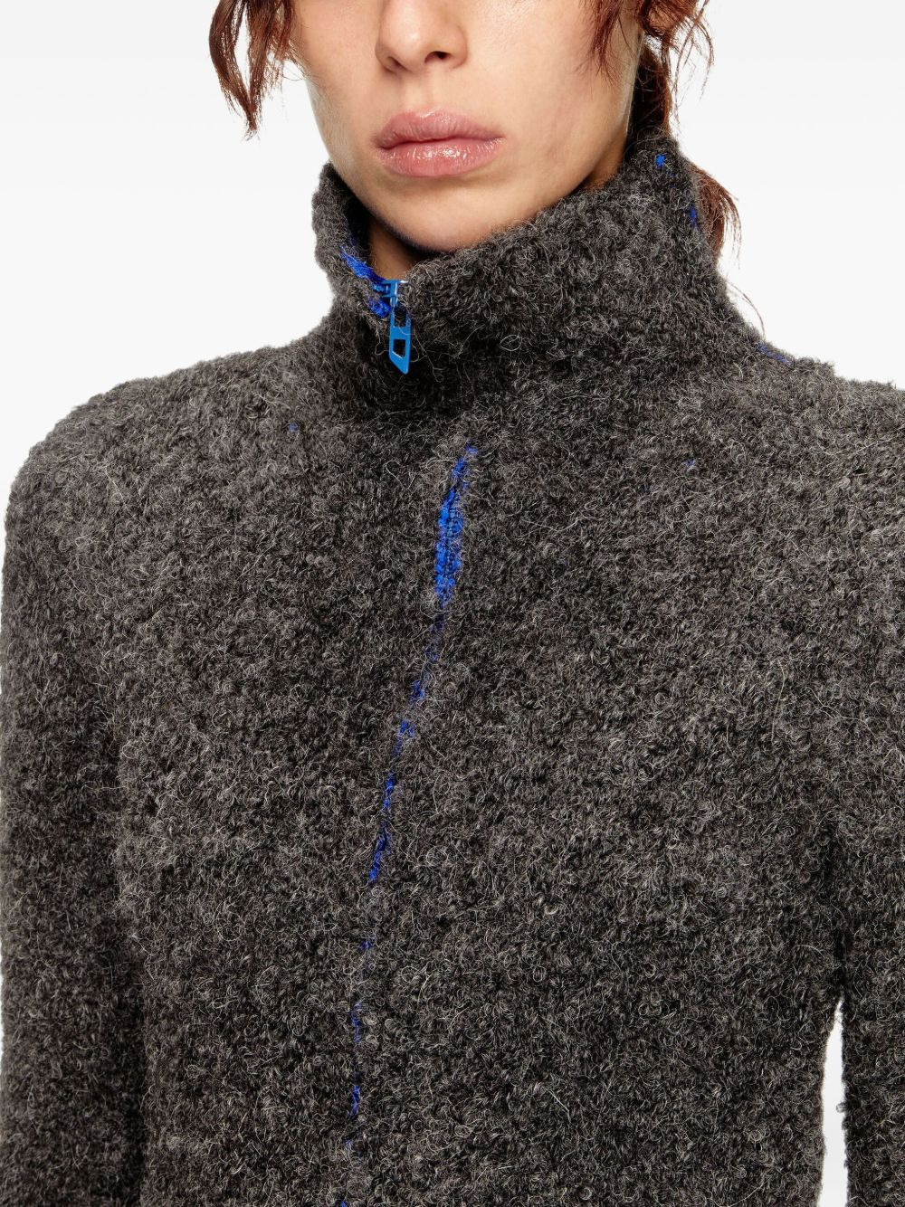 high-neck zip cardigan - 4