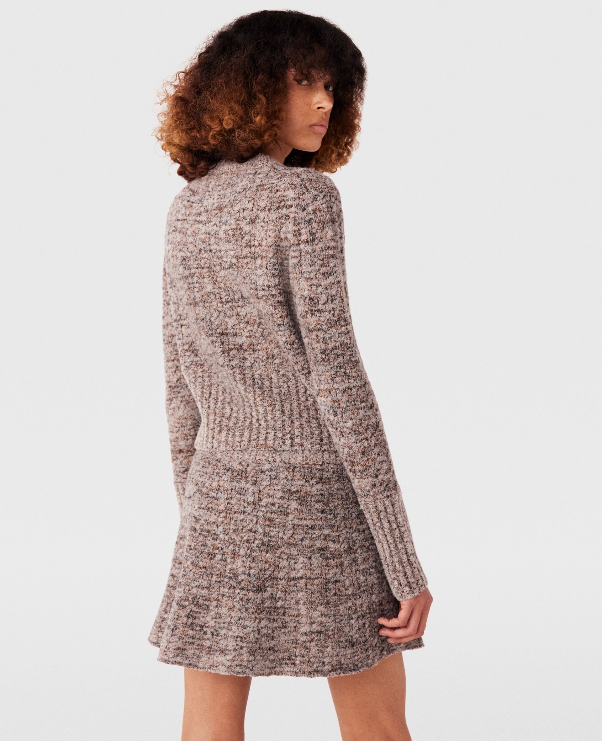 Ribbed Chunky Knit Mini Skirt - 3