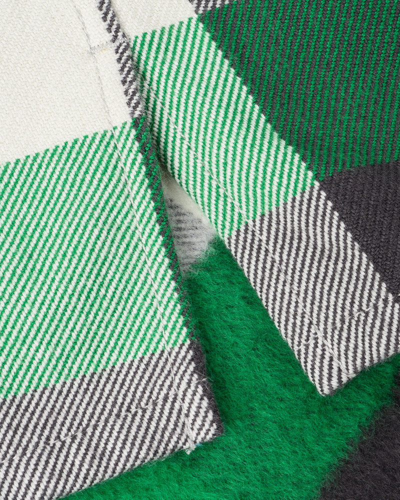 ULTRA HEAVY FLANNEL VINTAGE CHECK WORK OVERSHIRT - GREEN 13