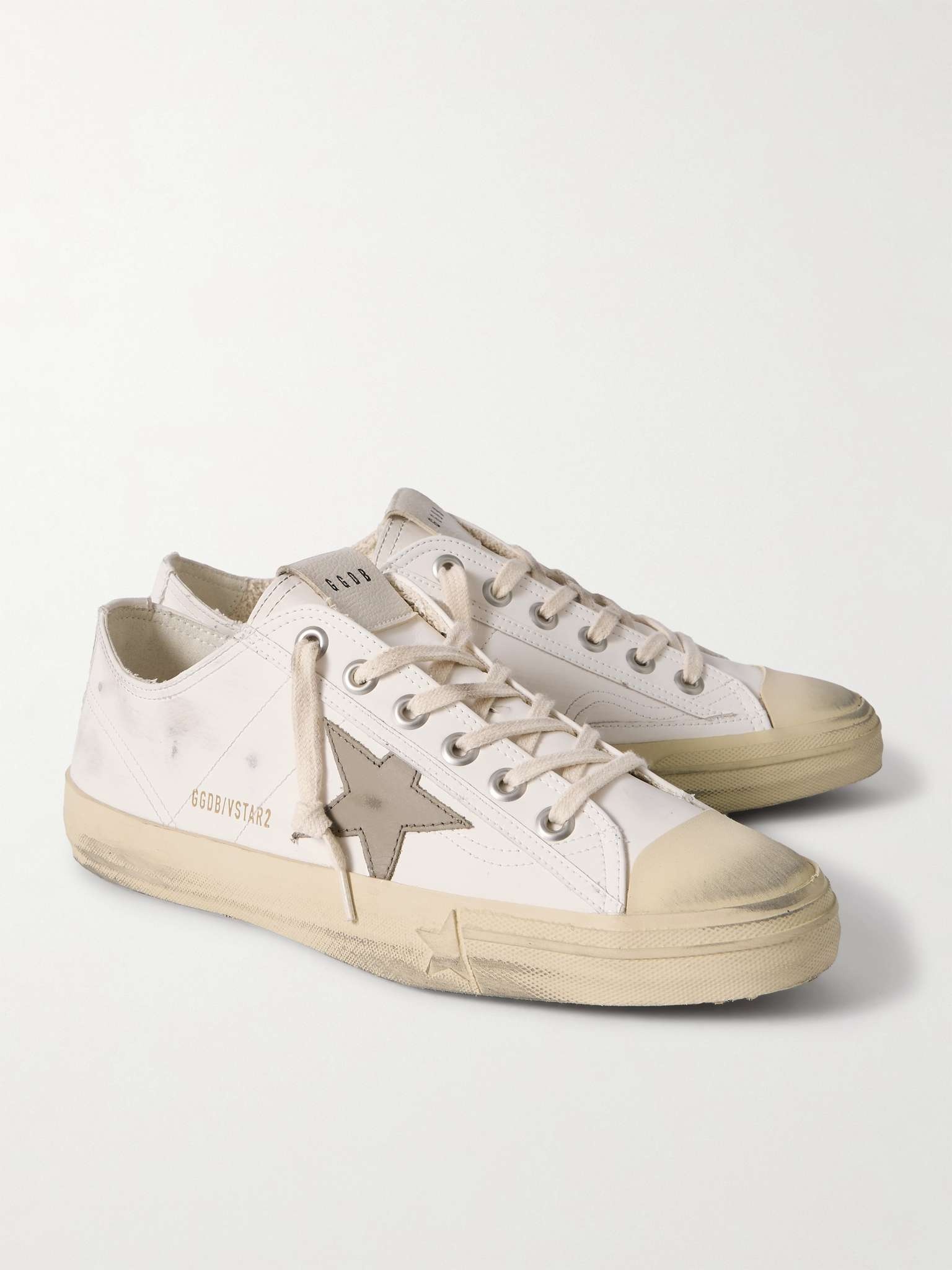 V-Star 2 Distressed Leather Sneakers - 4