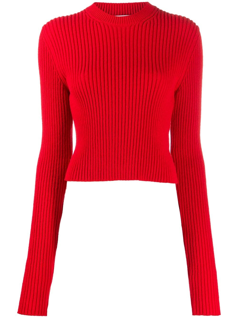 cropped knitted jumper - 1