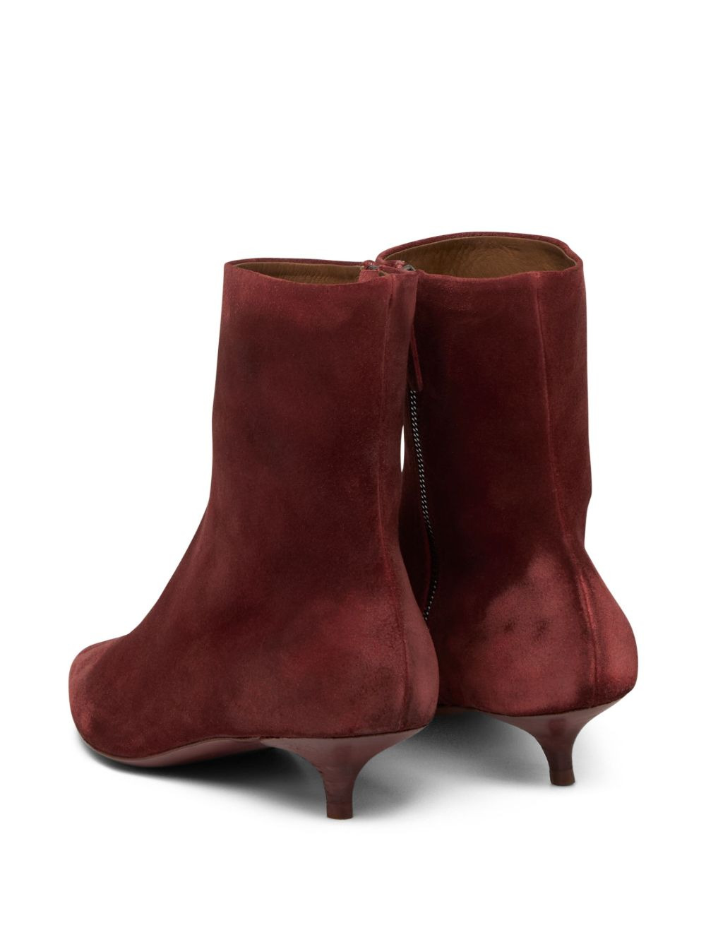 pointed-toe kitten-heel boots - 3