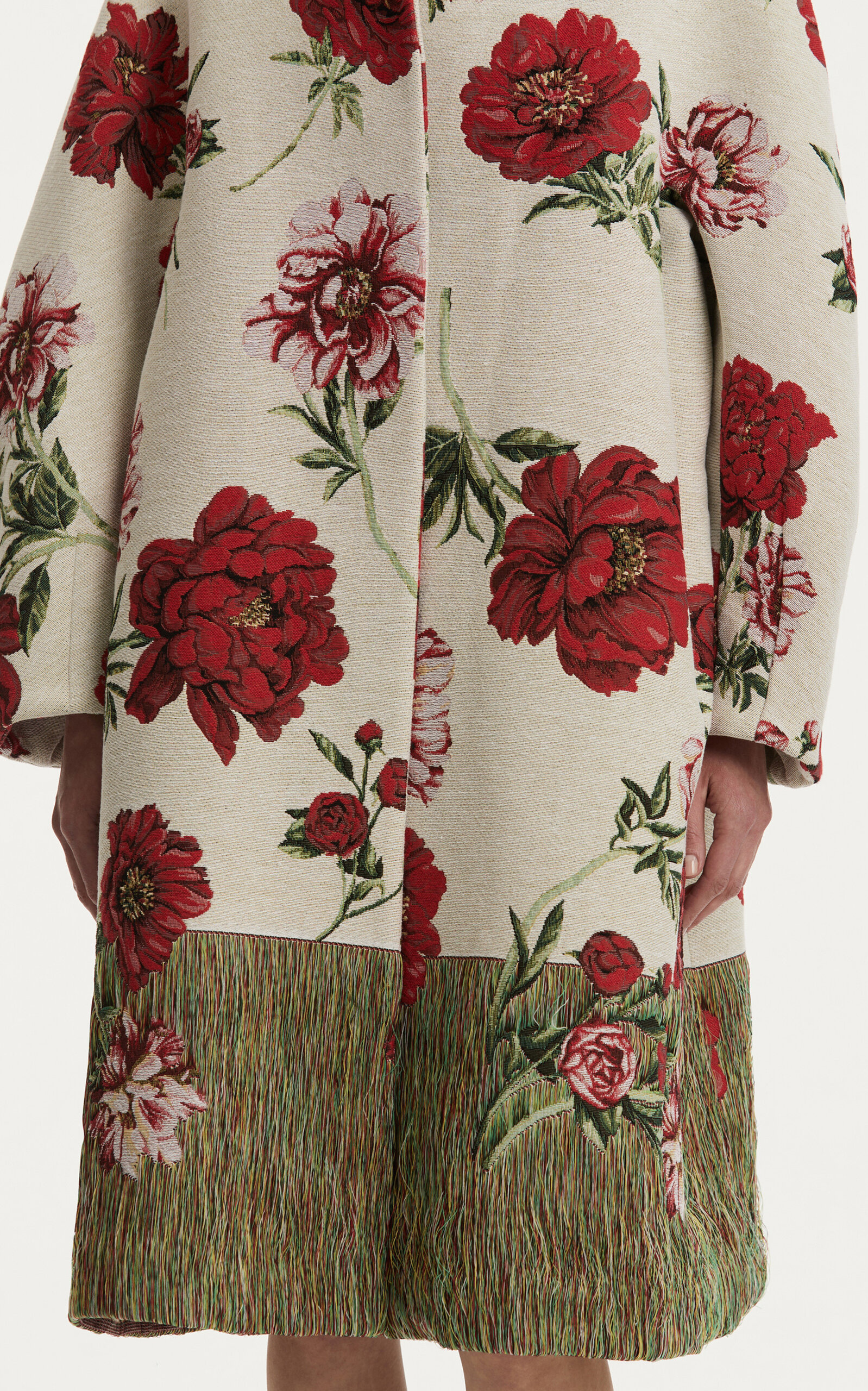 Oversized Cotton-Blend Jacquard Coat multi - 8