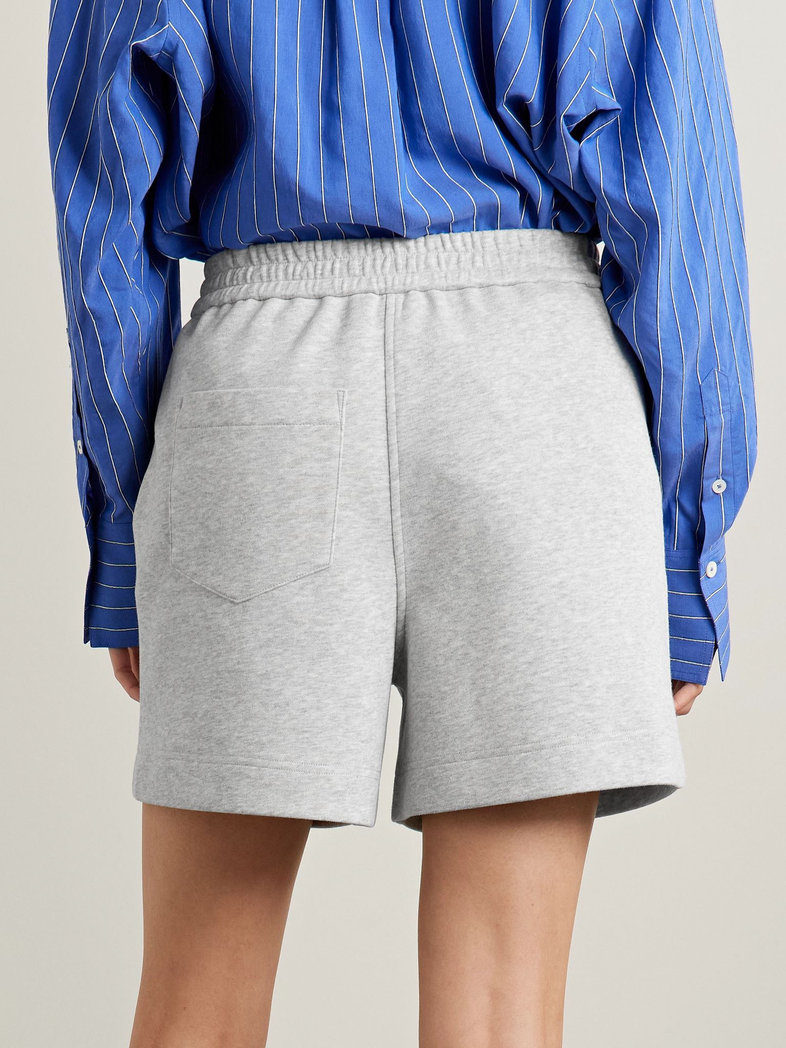 Cotton and TENCEL™-blend jersey shorts Gray - 4