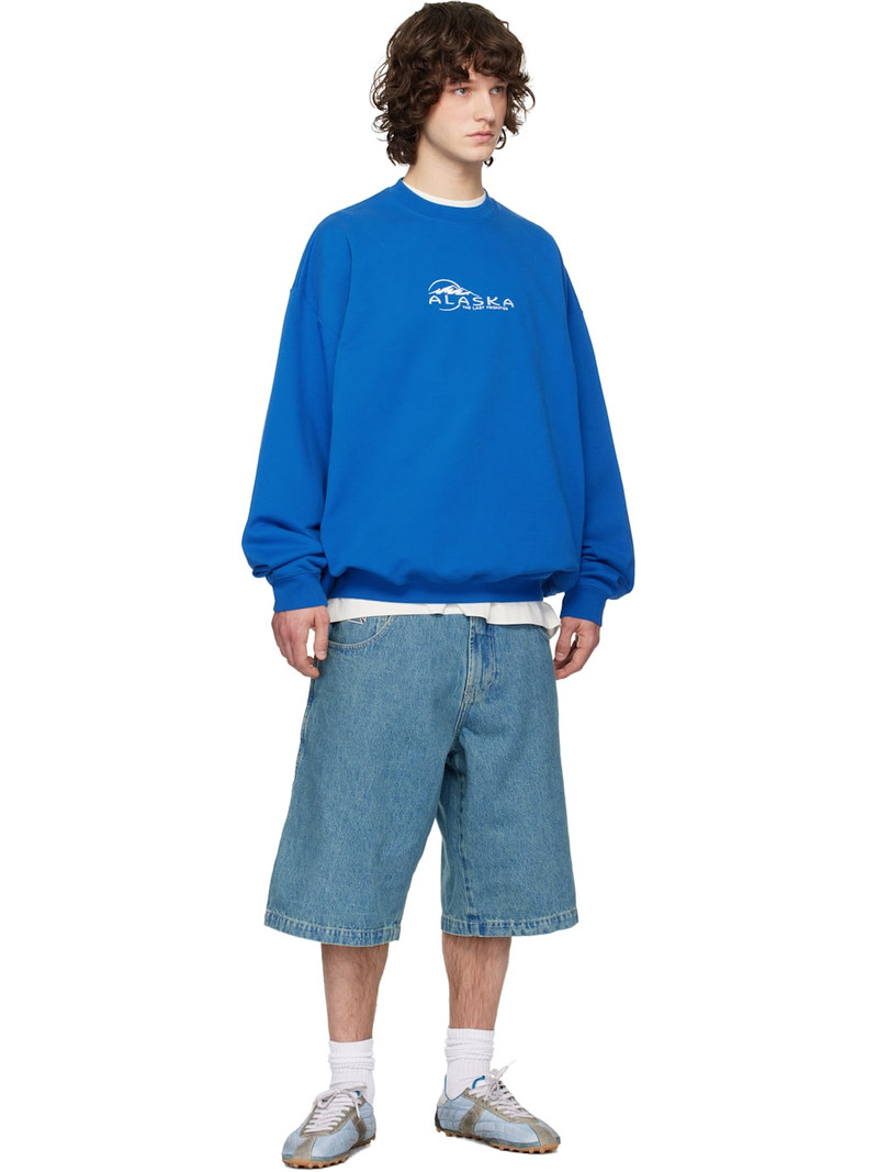 VETEMENTS Blue 'Alaska' Tourist Sweatshirt outlook