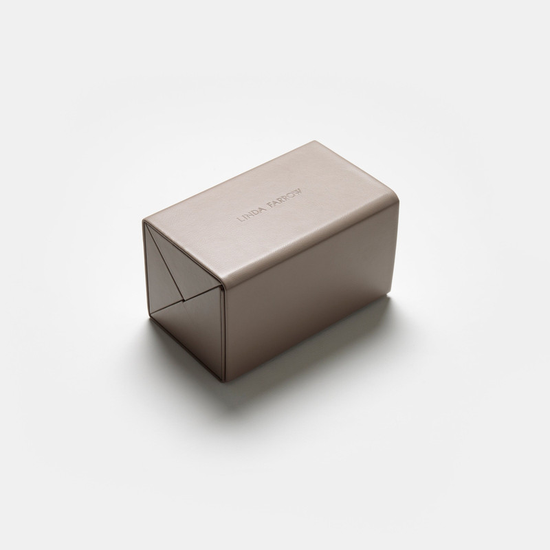 LINDA FARROW TRAVEL CASE IN TAUPE 1