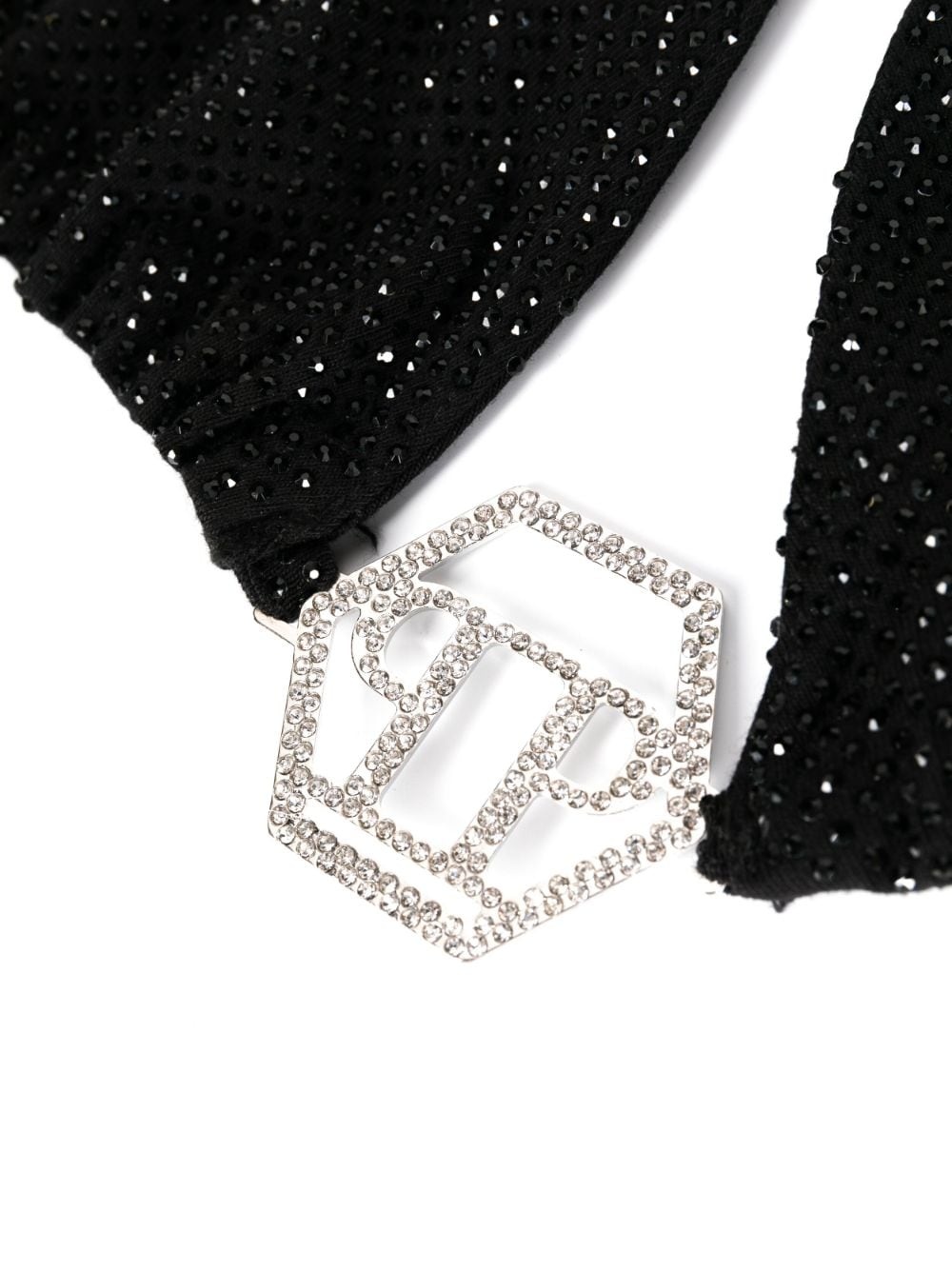 embellished-logo bikini top - 3