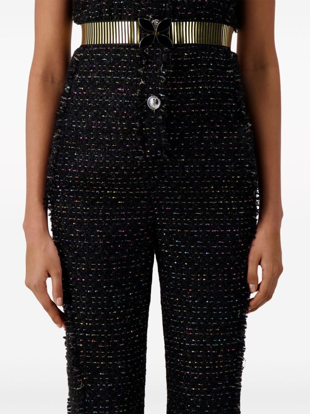 metallic-threading bouclÃ© jumpsuit - 6