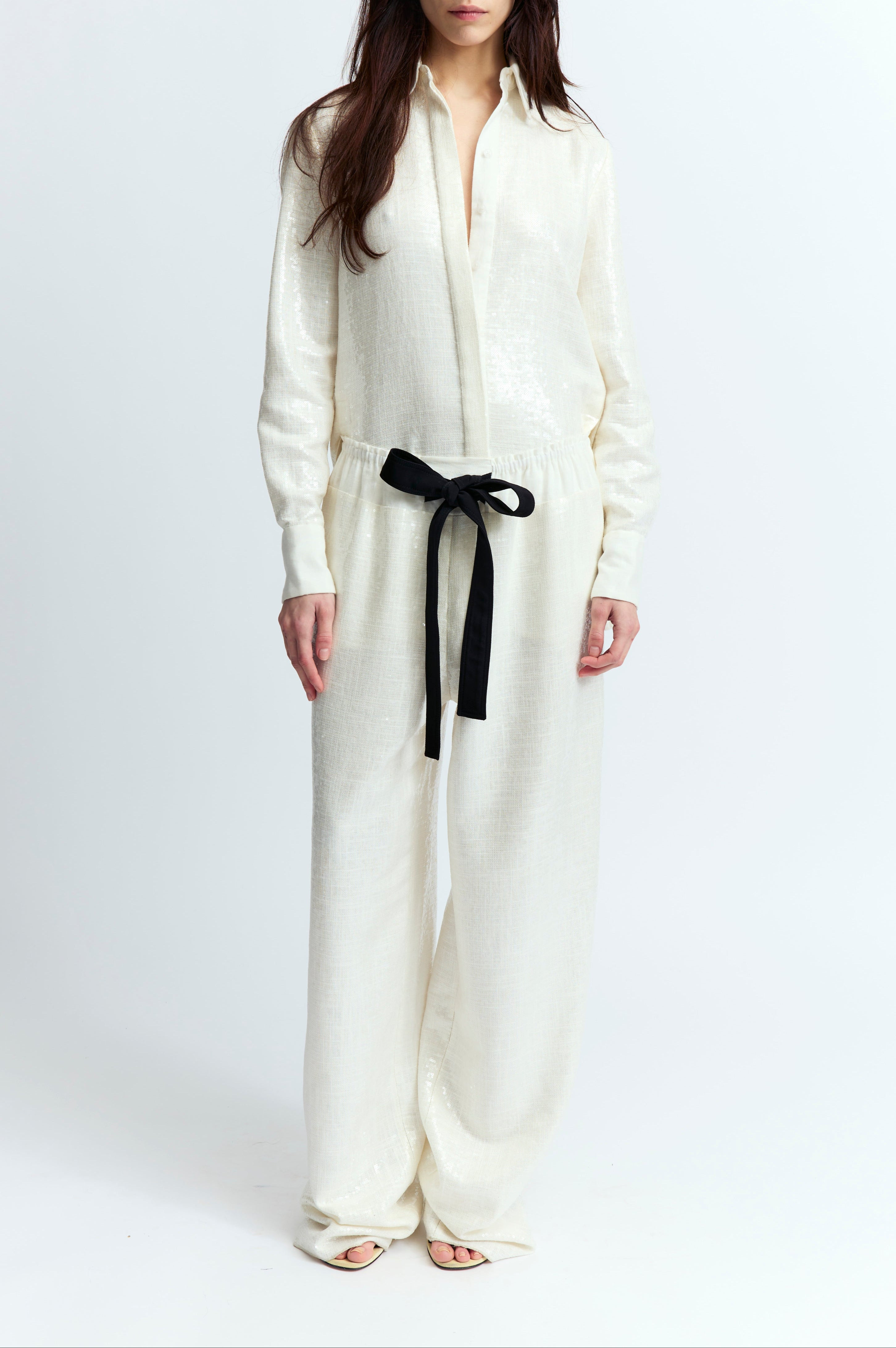MARLEY SHIRT IN LINEN SEQUIN - 2