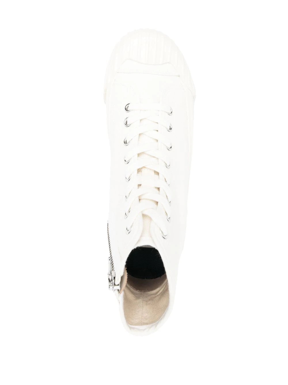 tiger-print lace-up sneakers - 4