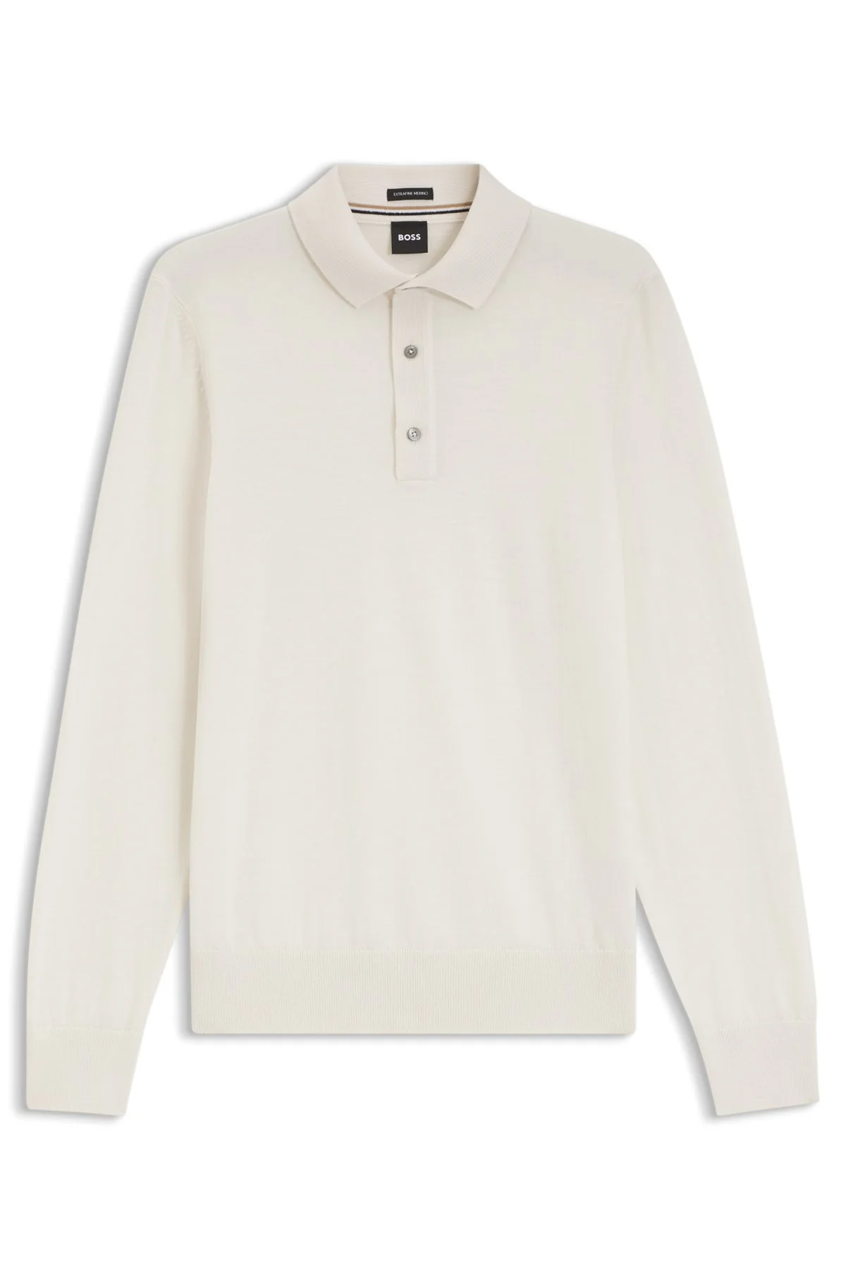 REGULAR-FIT KNIT POLO IN MERINO WOOL - 1