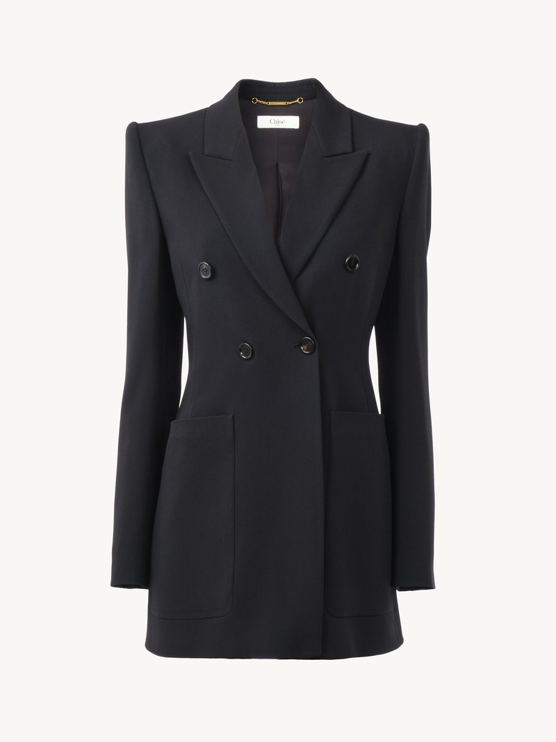Chloé DOUBLE-BREASTED TAILORED JACKET IN A CRÊPE MIX outlook
