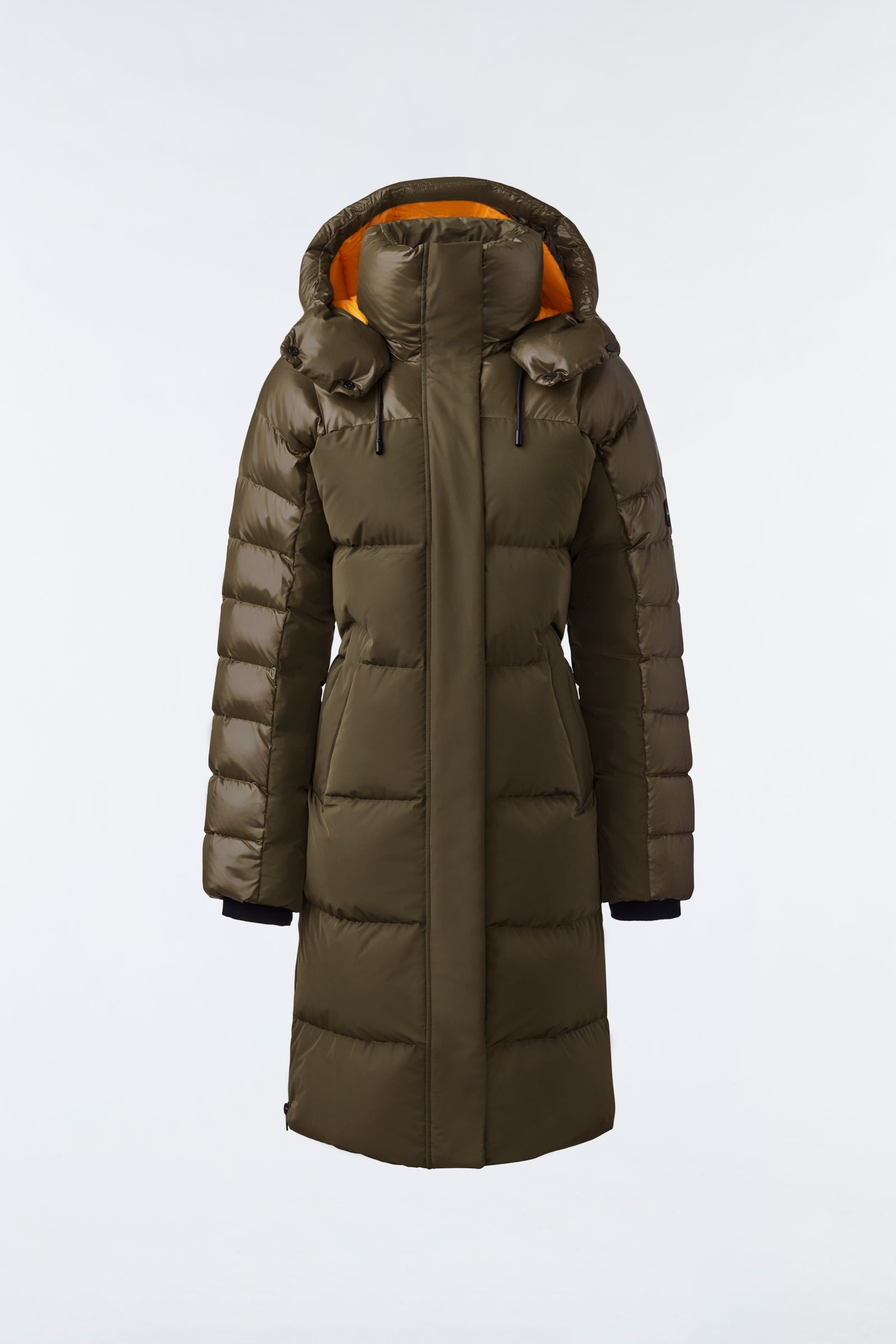 KAZ mixed-media down jacket with removable hood - 1
