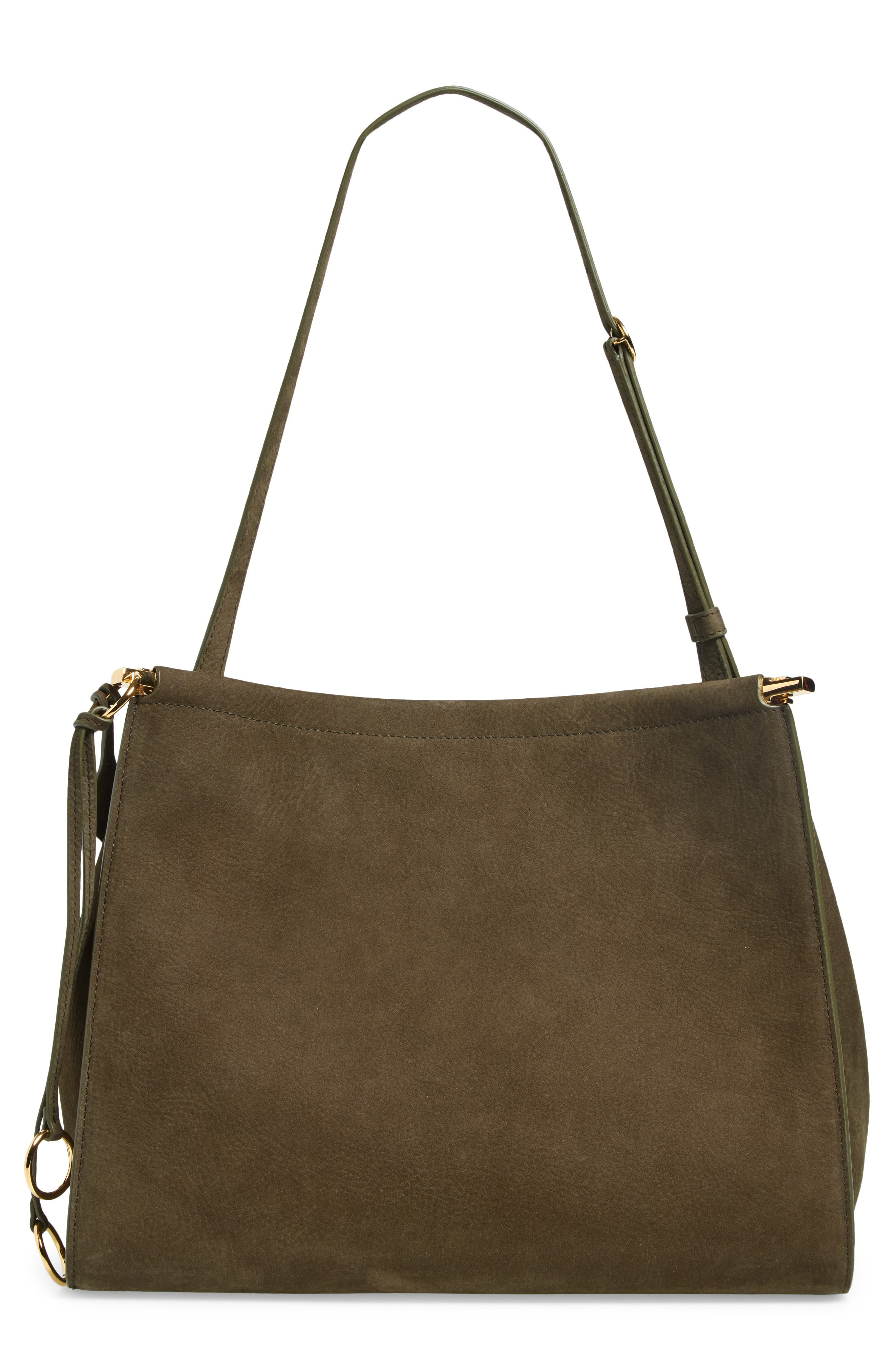 Alaïa Medium Le Click Suede Shoulder Bag in Khaki at Nordstrom - 2