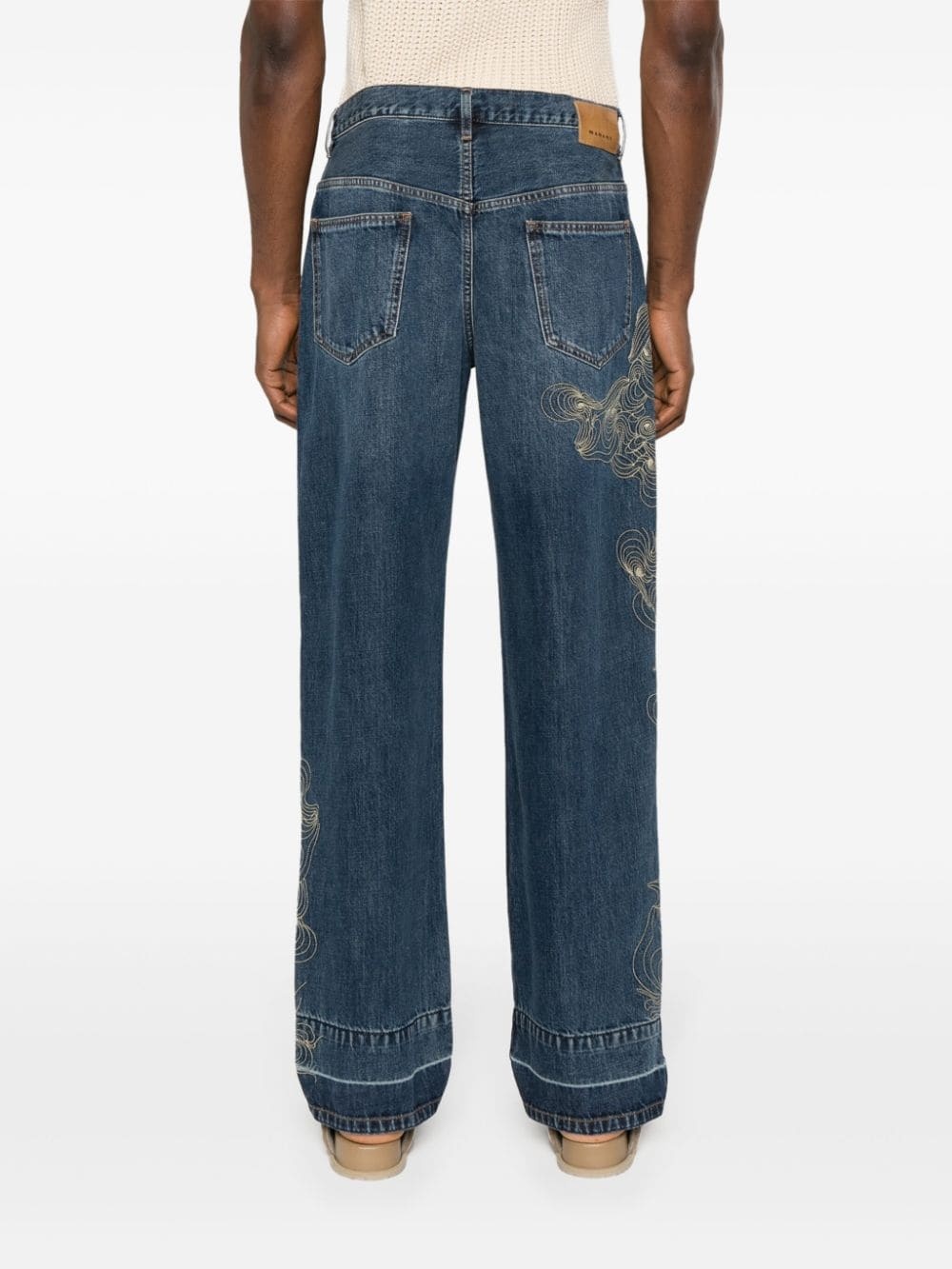 Juro embroidered-motif jeans - 4