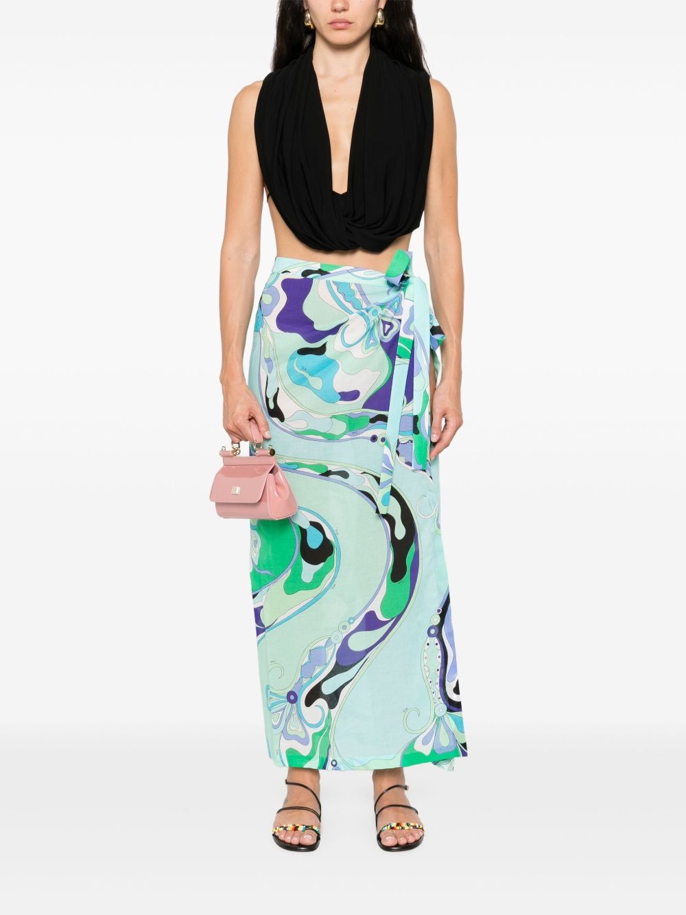 printed midi skirt - 2
