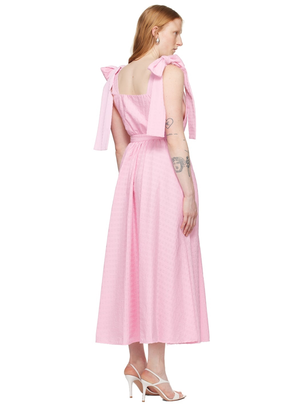 Pink Bow Maxi Dress - 3