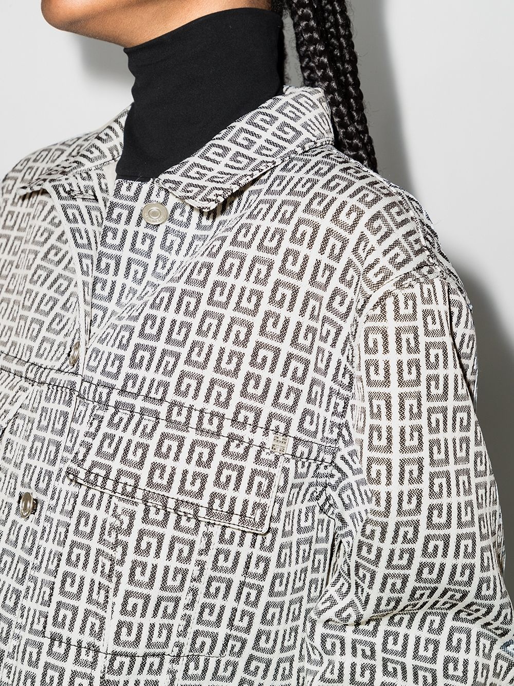 4G jacquard denim jacket - 4