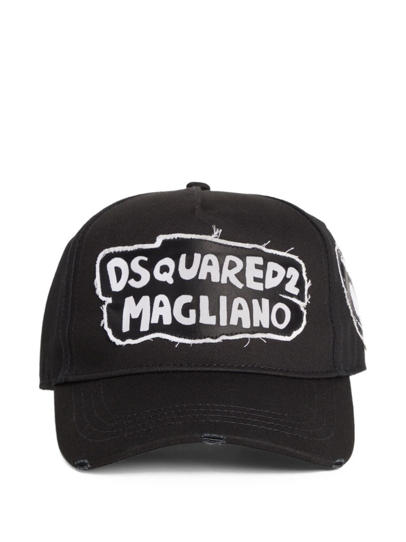 slogan-print baseball cap 1