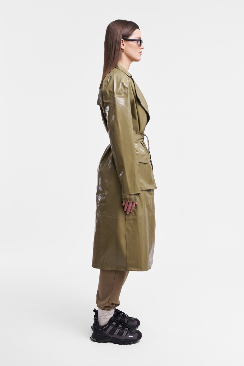 Kista Opal Trench Coat Aloe 3