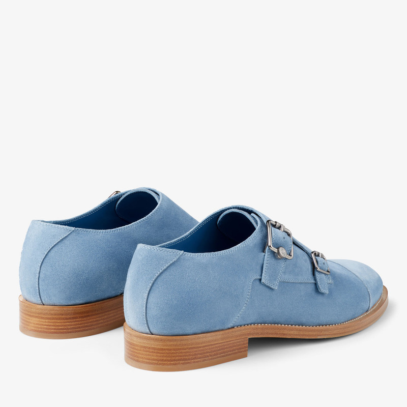 JIMMY CHOO Finnion Monkstrap
Denim Velvet Suede Monk Strap Shoes outlook