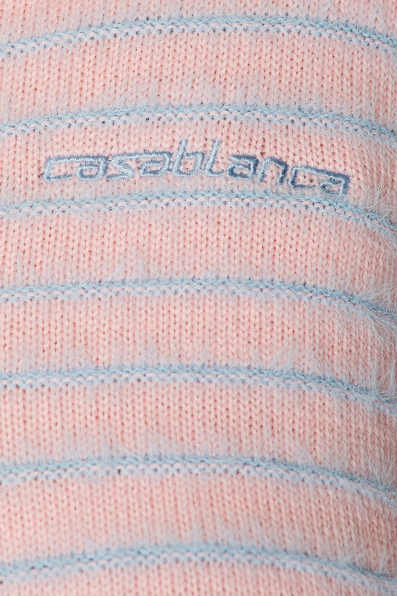 CASABLANCA Fluffy Stripe Oversized Polo Shirt outlook